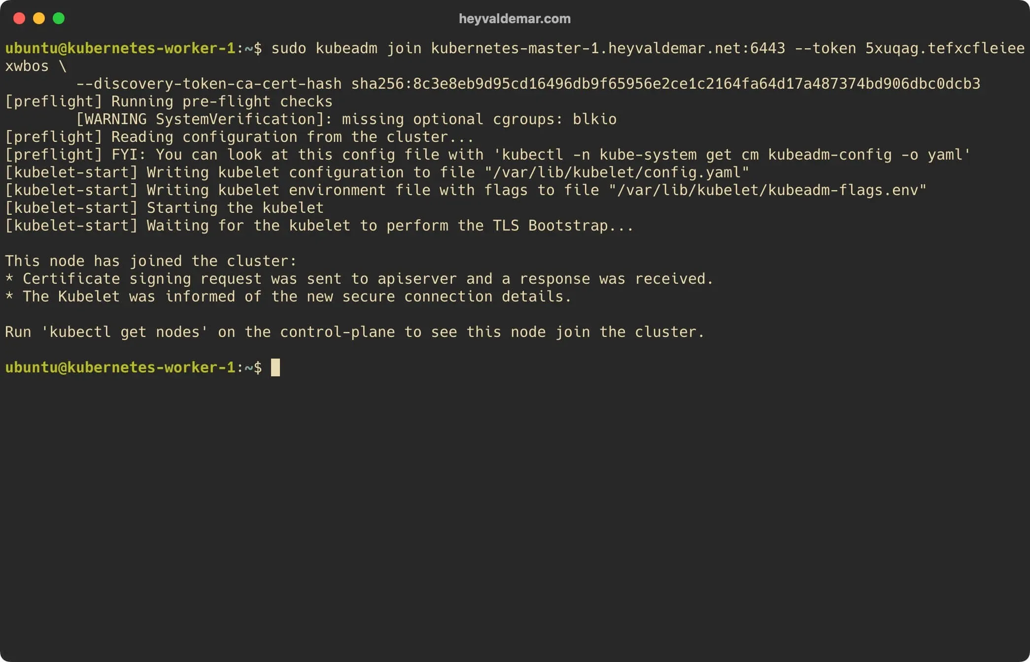 Install Kubernetes on Ubuntu Server 22.04 LTS - Step 64