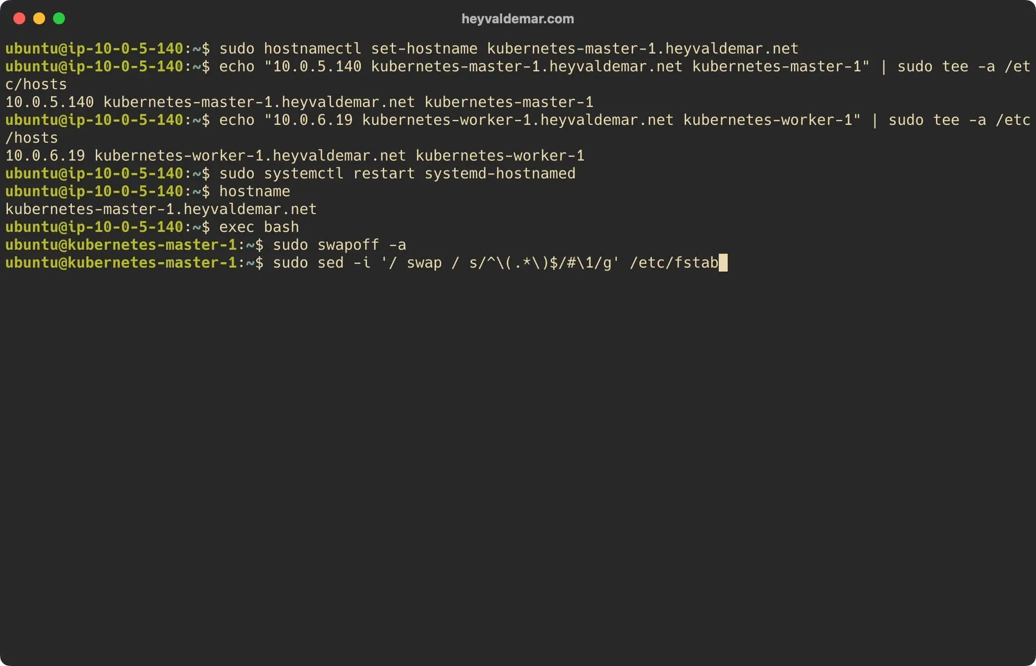 Install Kubernetes on Ubuntu Server 22.04 LTS - Step 8