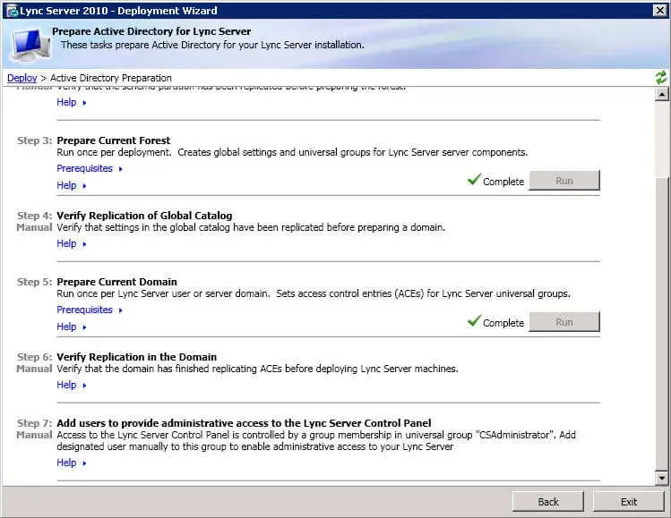 Install Lync Server 2010 - Step 106