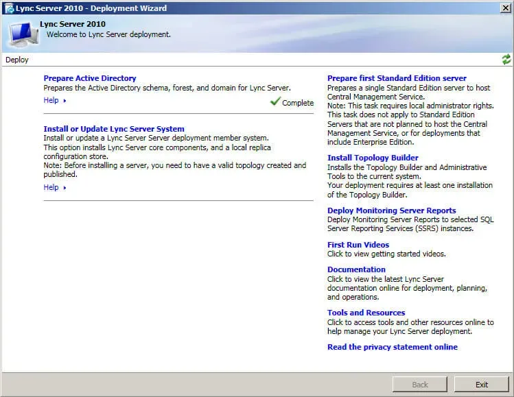 Install Lync Server 2010 - Step 107