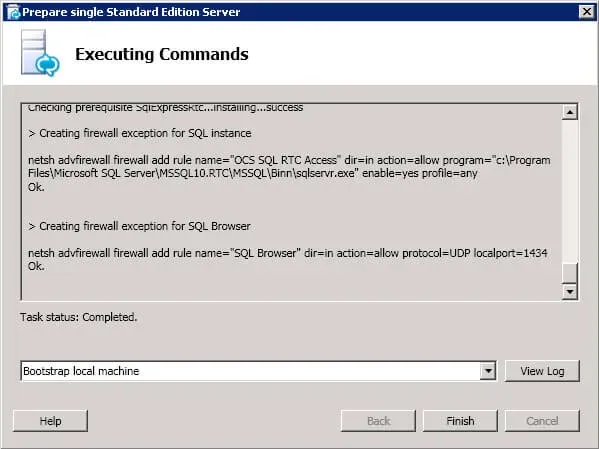 Install Lync Server 2010 - Step 110