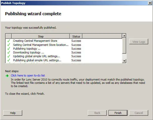 Install Lync Server 2010 - Step 142
