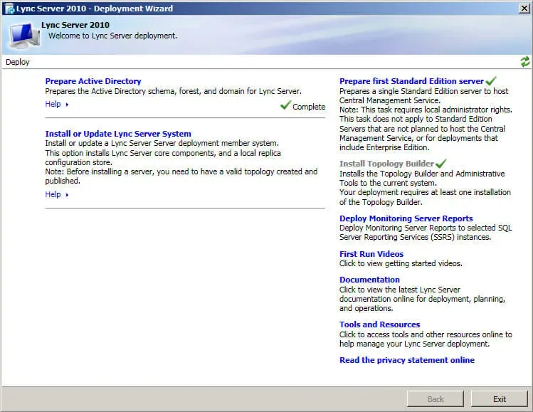 Install Lync Server 2010 - Step 143