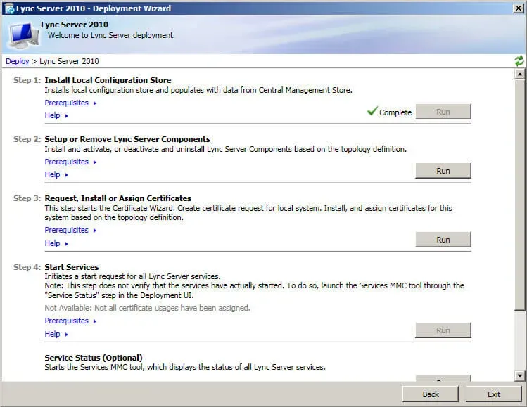 Install Lync Server 2010 - Step 148