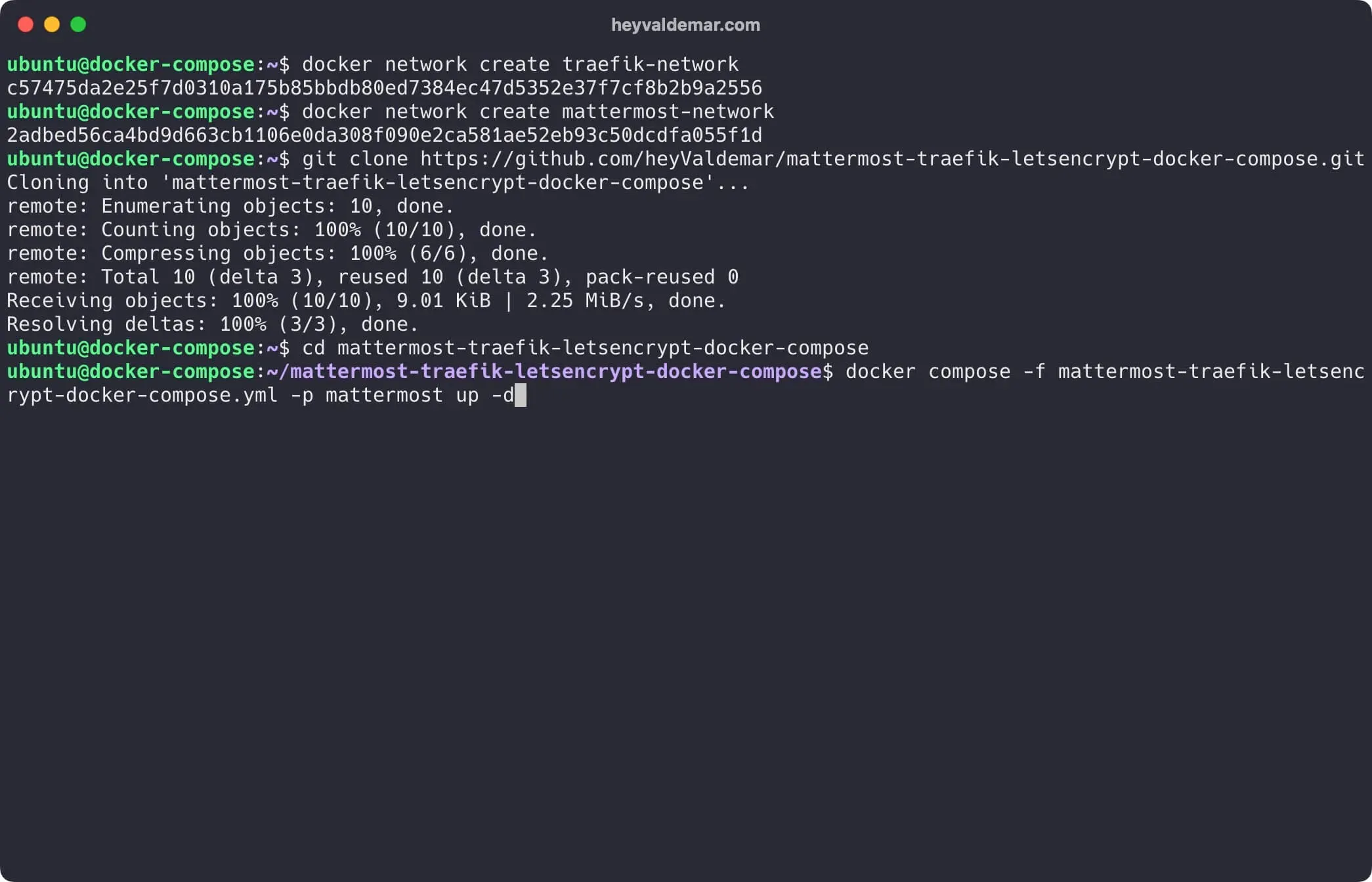 Install Mattermost Using Docker Compose - Step 5