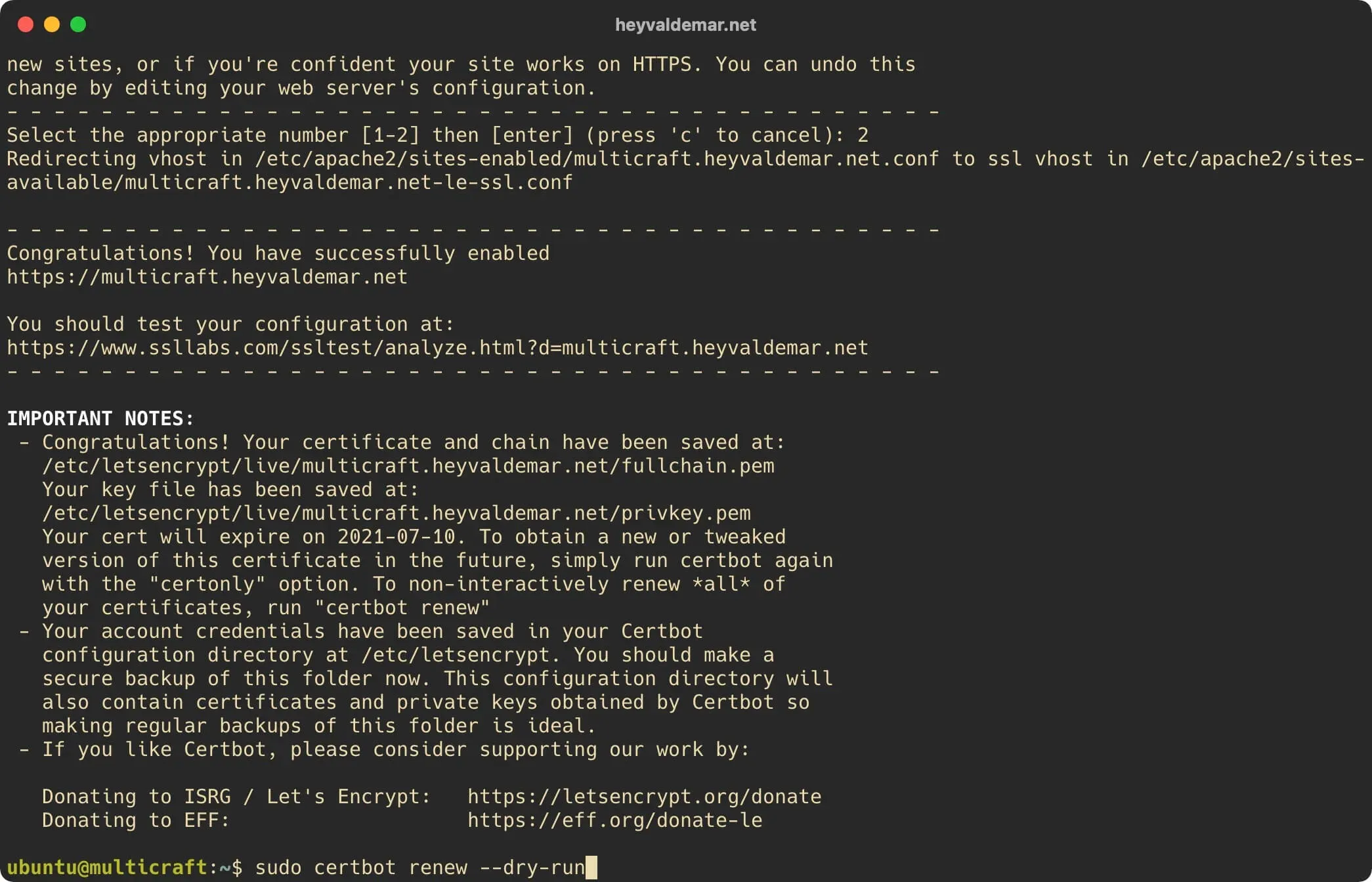 Install Multicraft on Ubuntu Server - Step 20