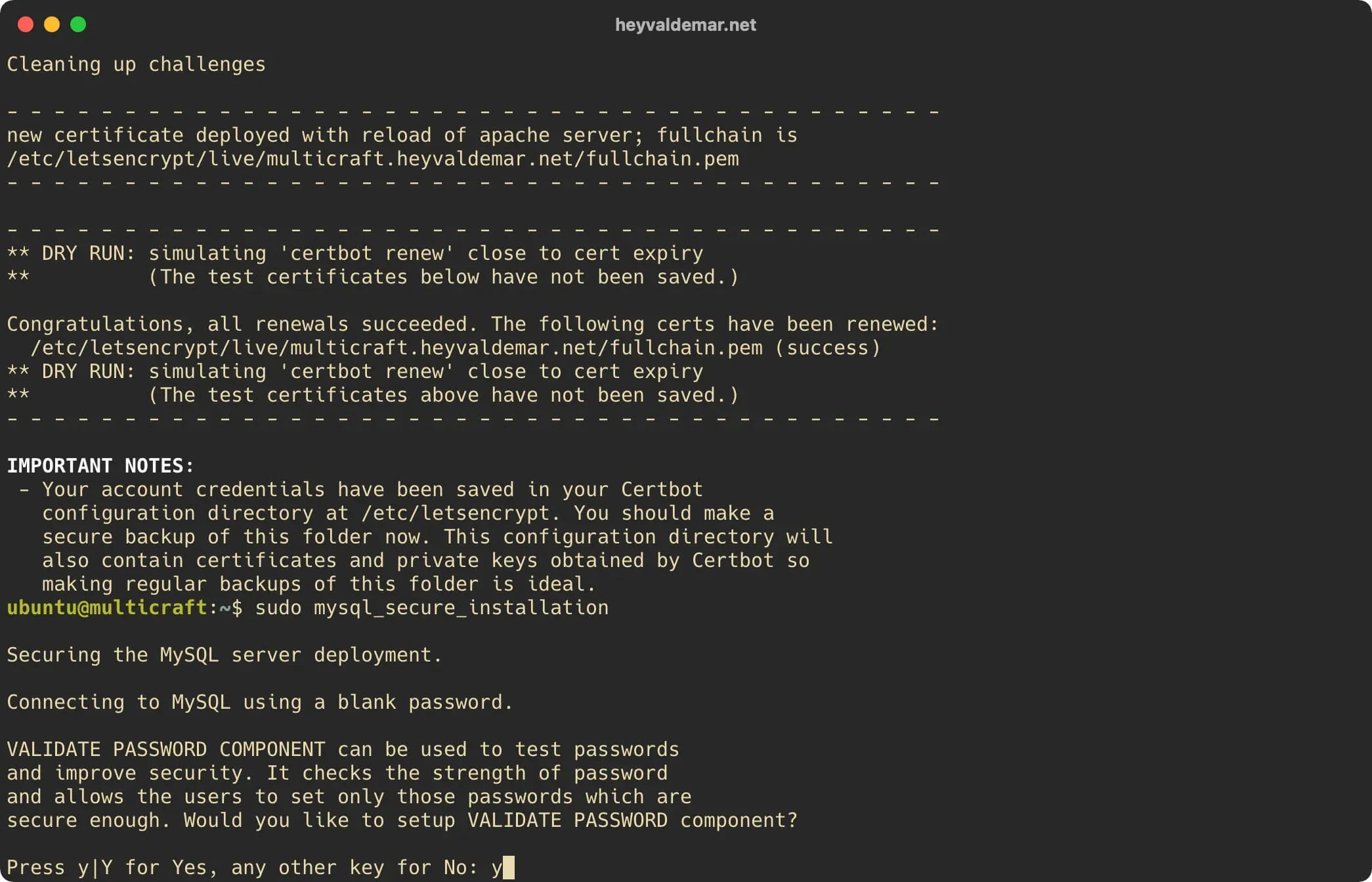 Install Multicraft on Ubuntu Server - Step 22