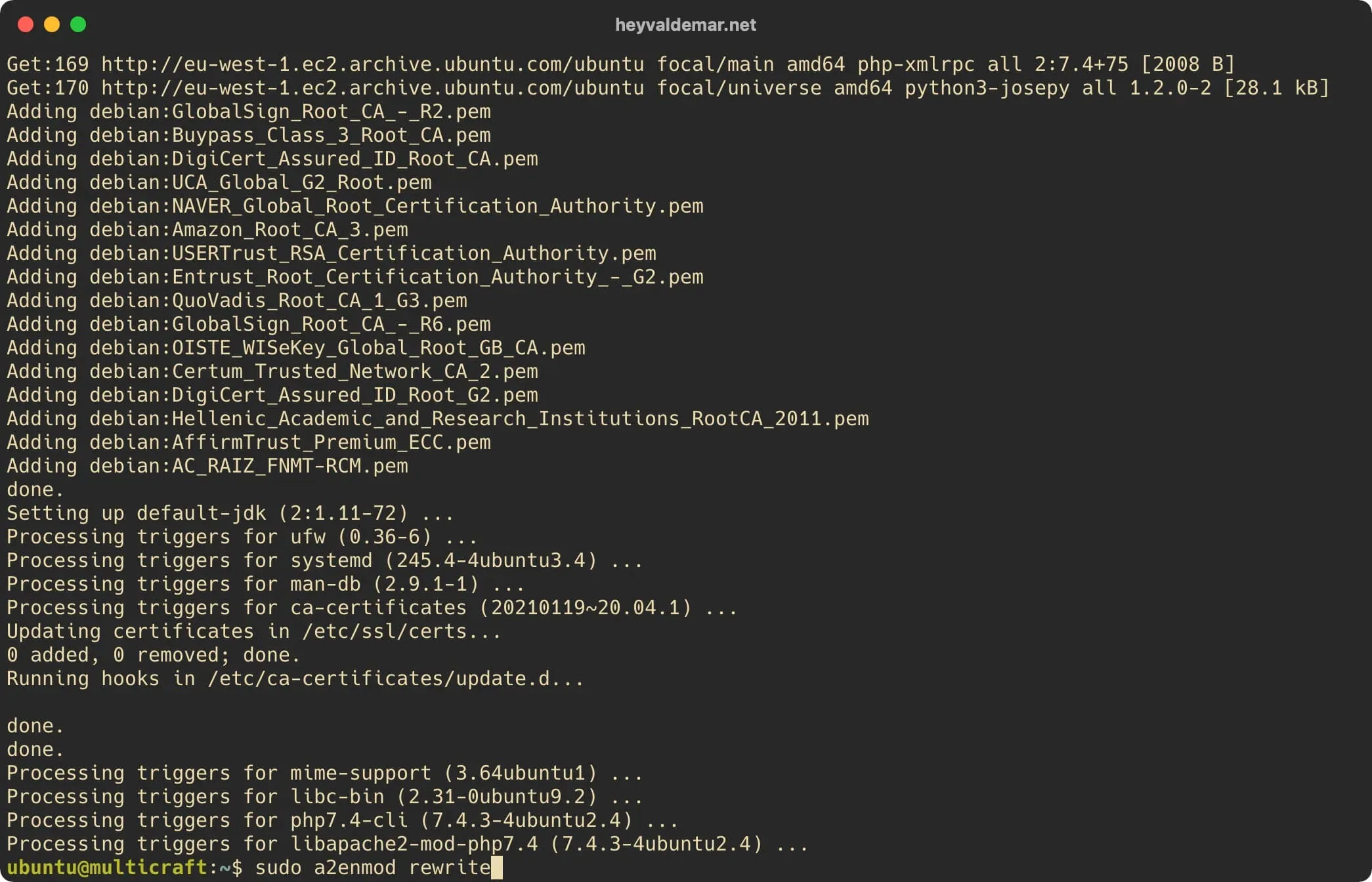 Install Multicraft on Ubuntu Server - Step 3