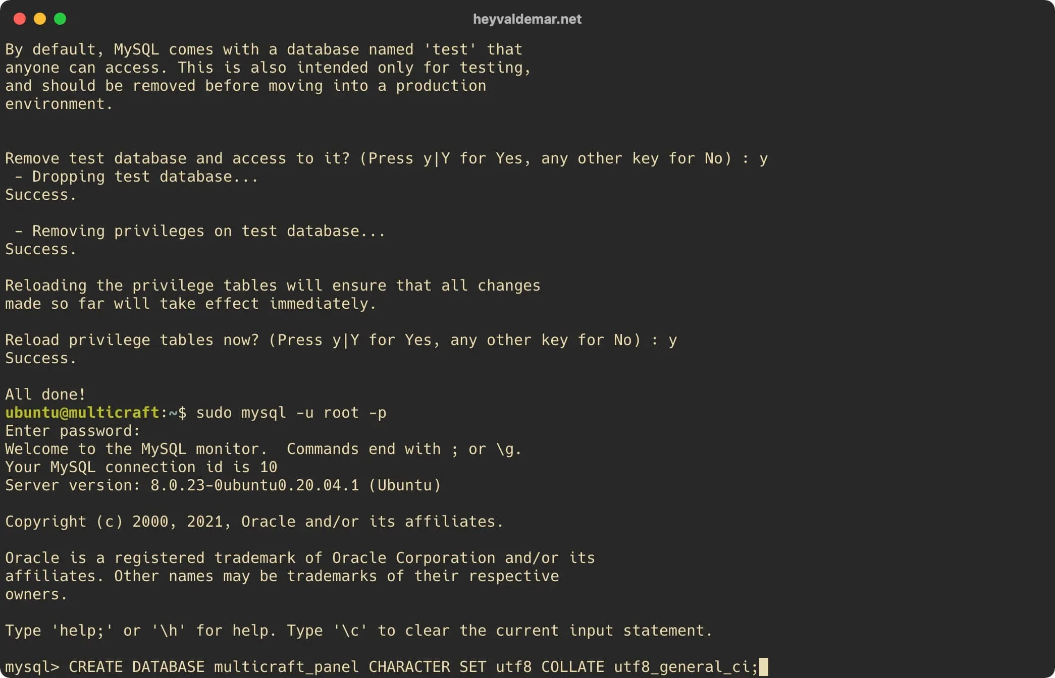 Install Multicraft on Ubuntu Server - Step 33