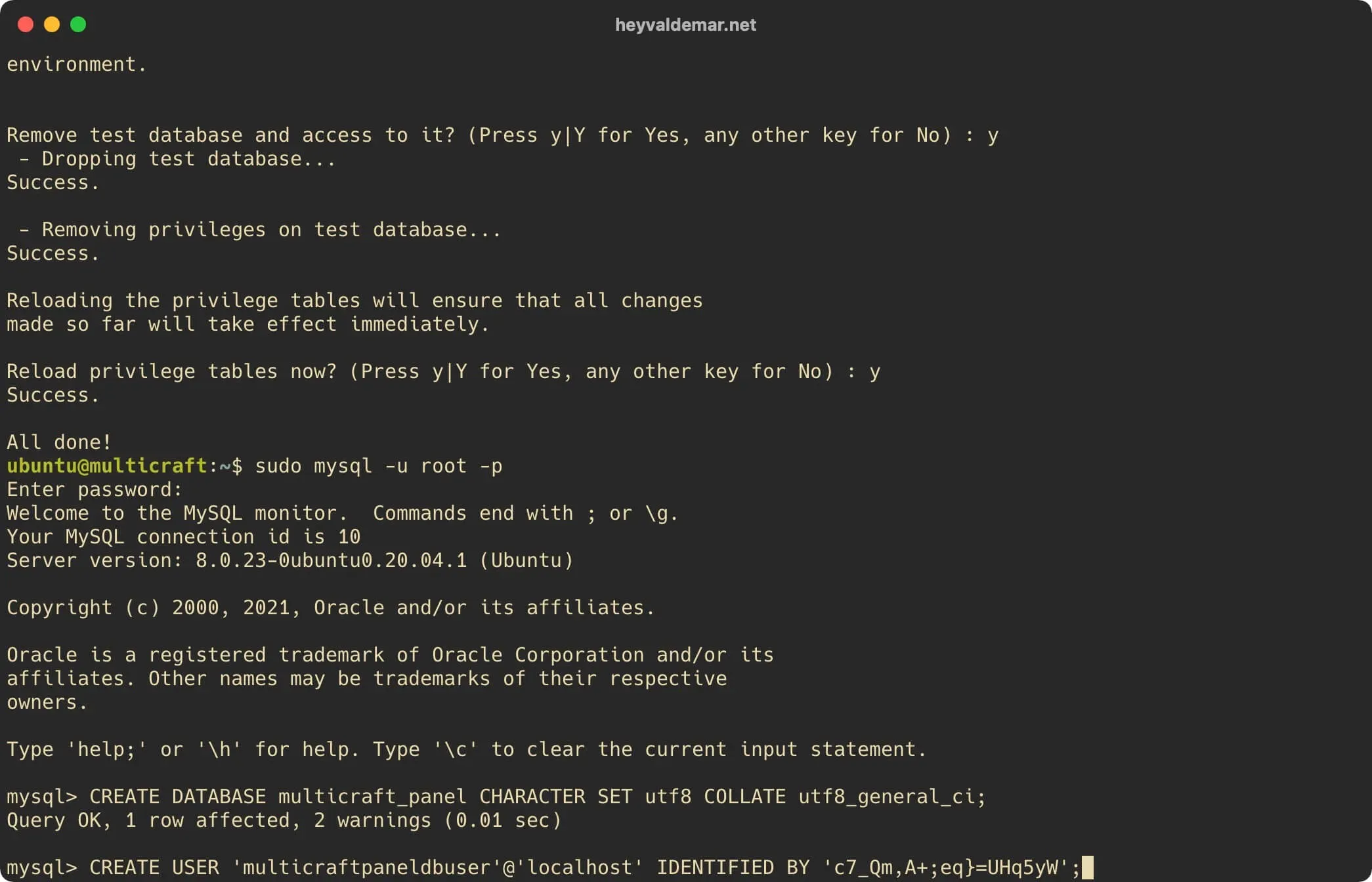 Install Multicraft on Ubuntu Server - Step 34
