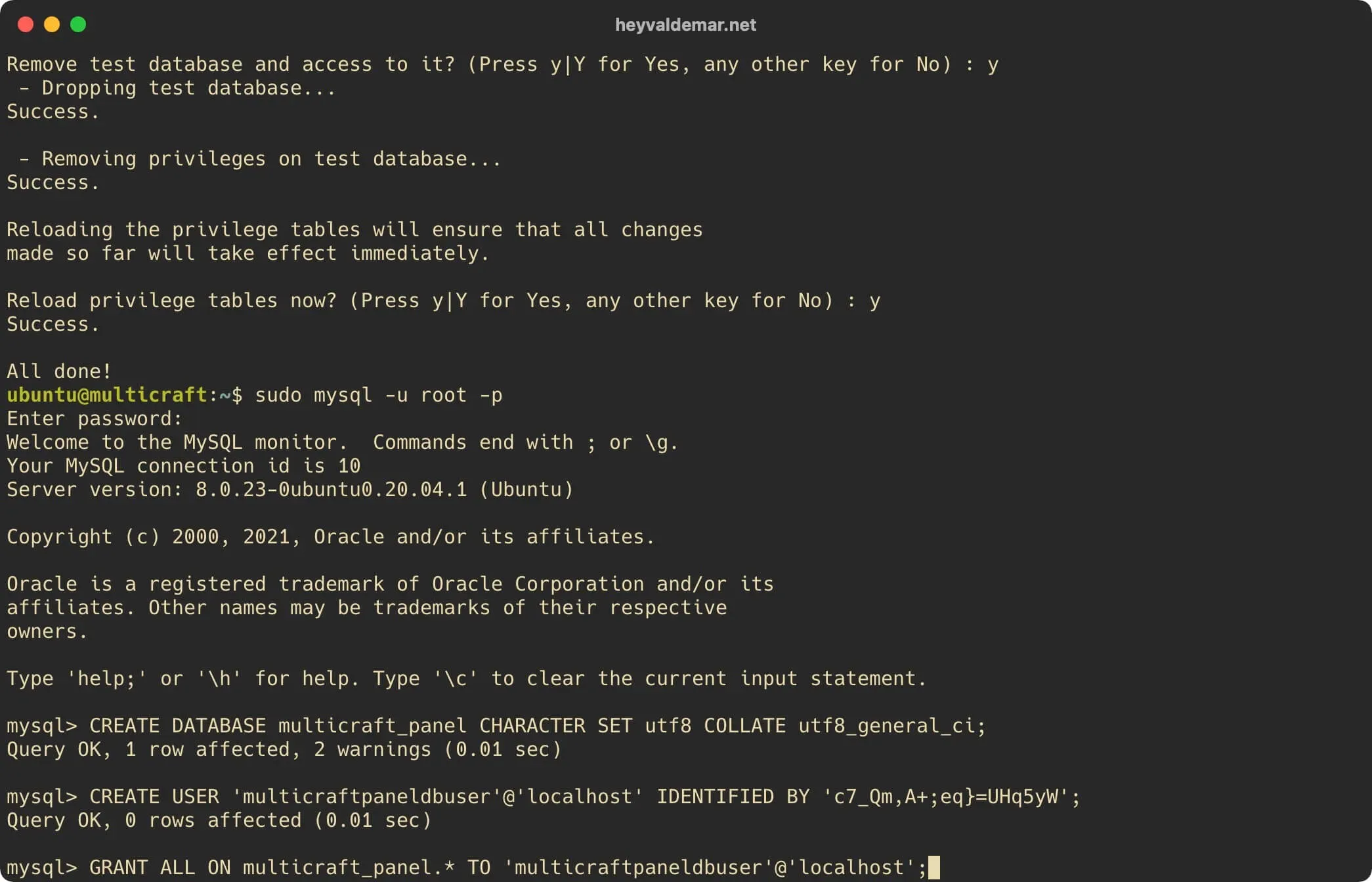 Install Multicraft on Ubuntu Server - Step 35