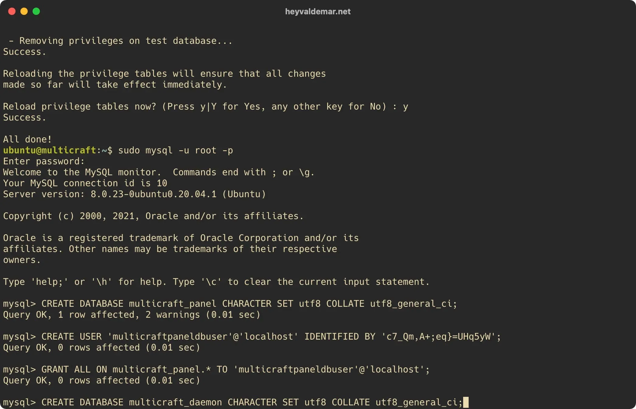 Install Multicraft on Ubuntu Server - Step 36