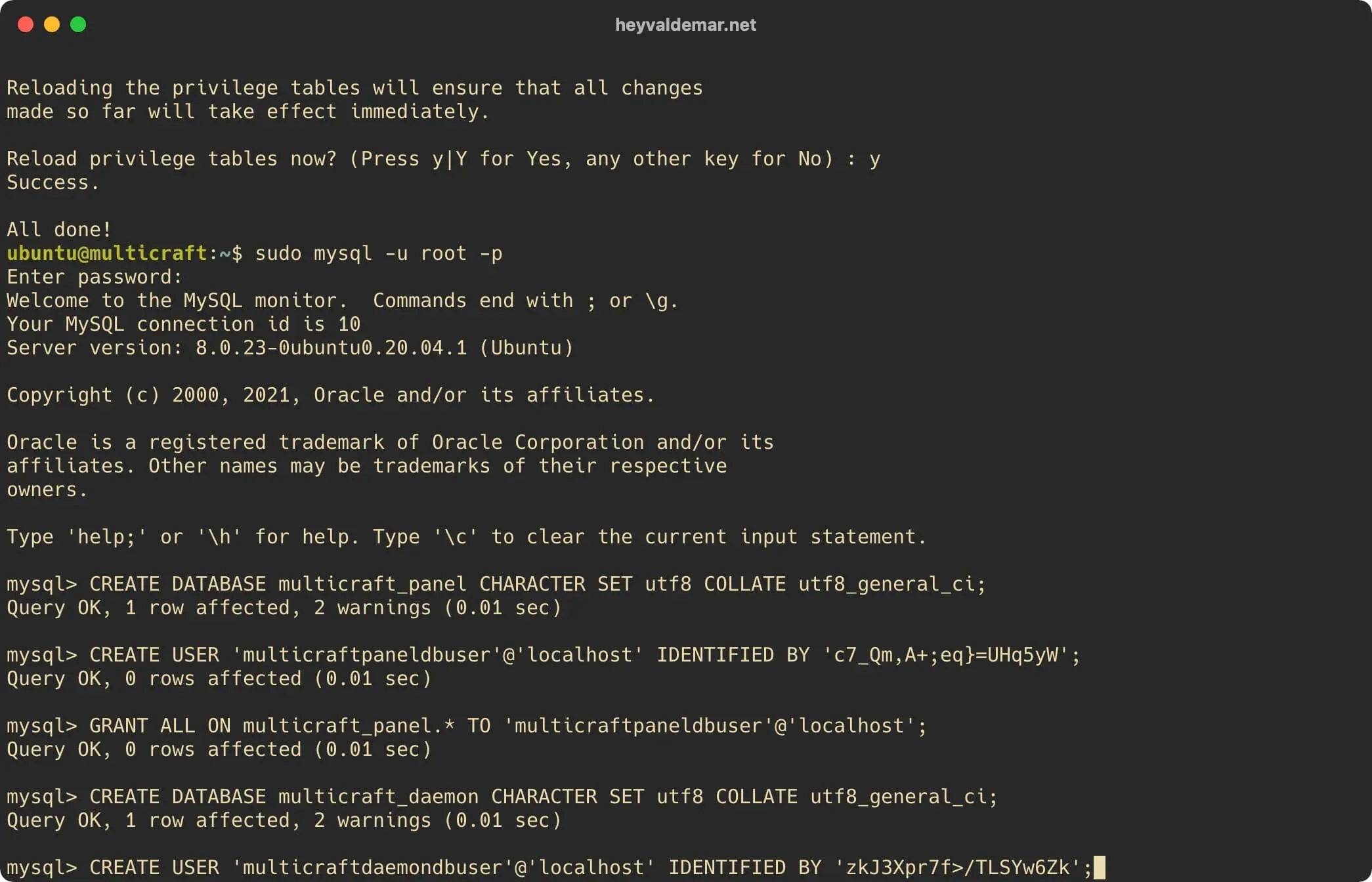Install Multicraft on Ubuntu Server - Step 37