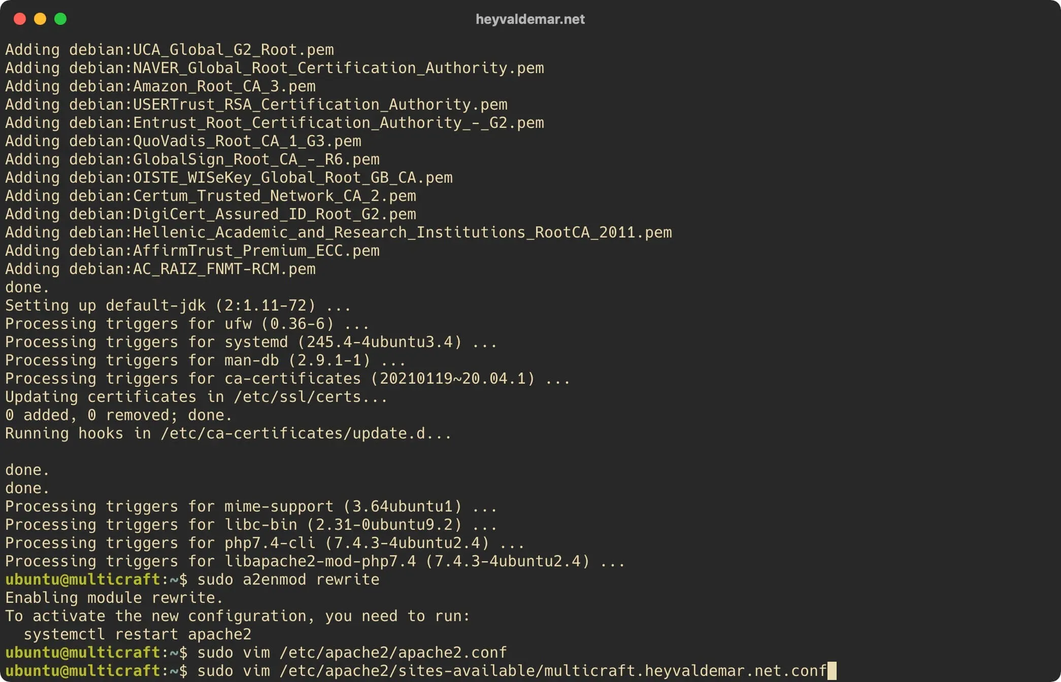 Install Multicraft on Ubuntu Server - Step 7