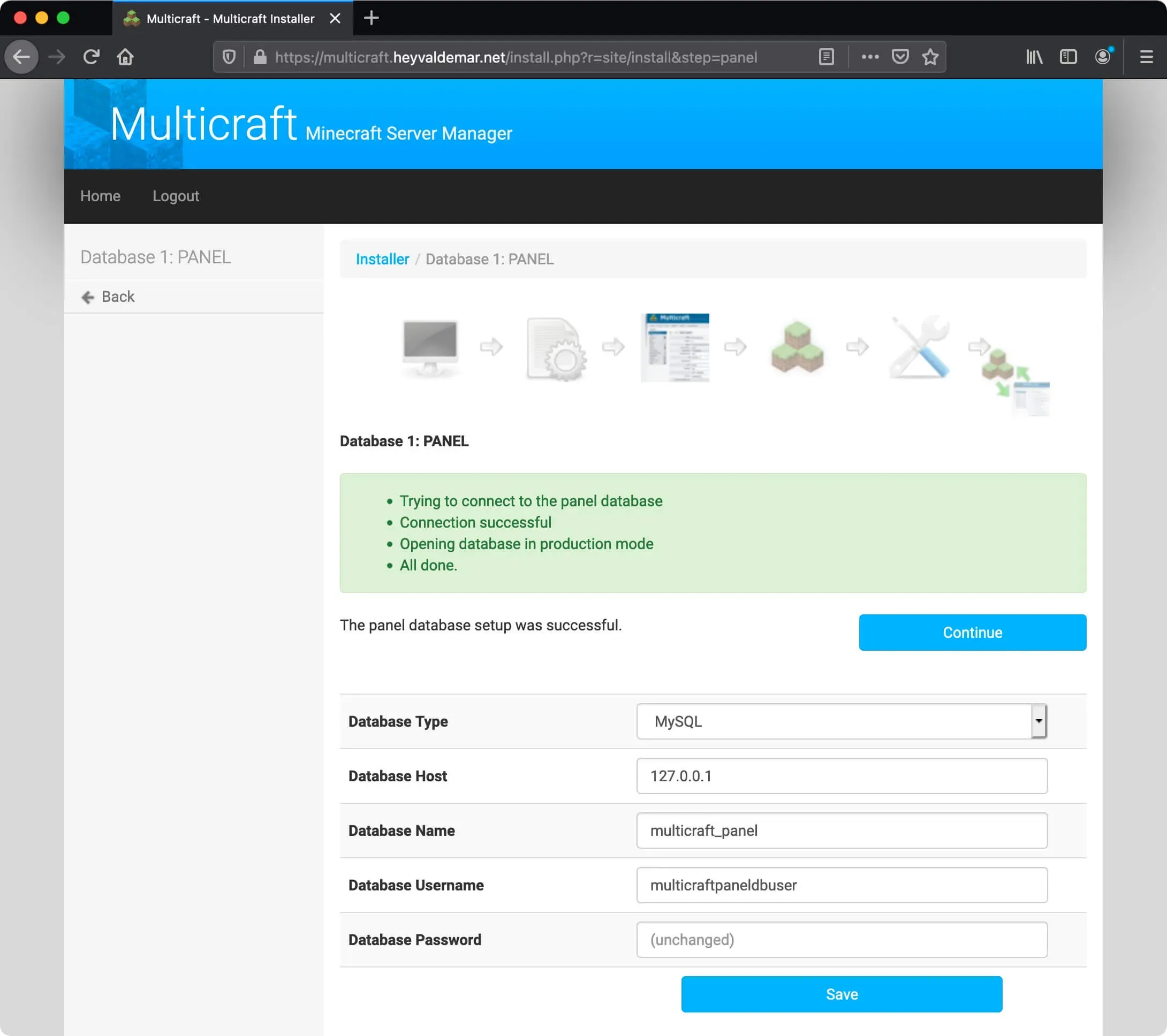 Install Multicraft on Ubuntu Server - Step 76