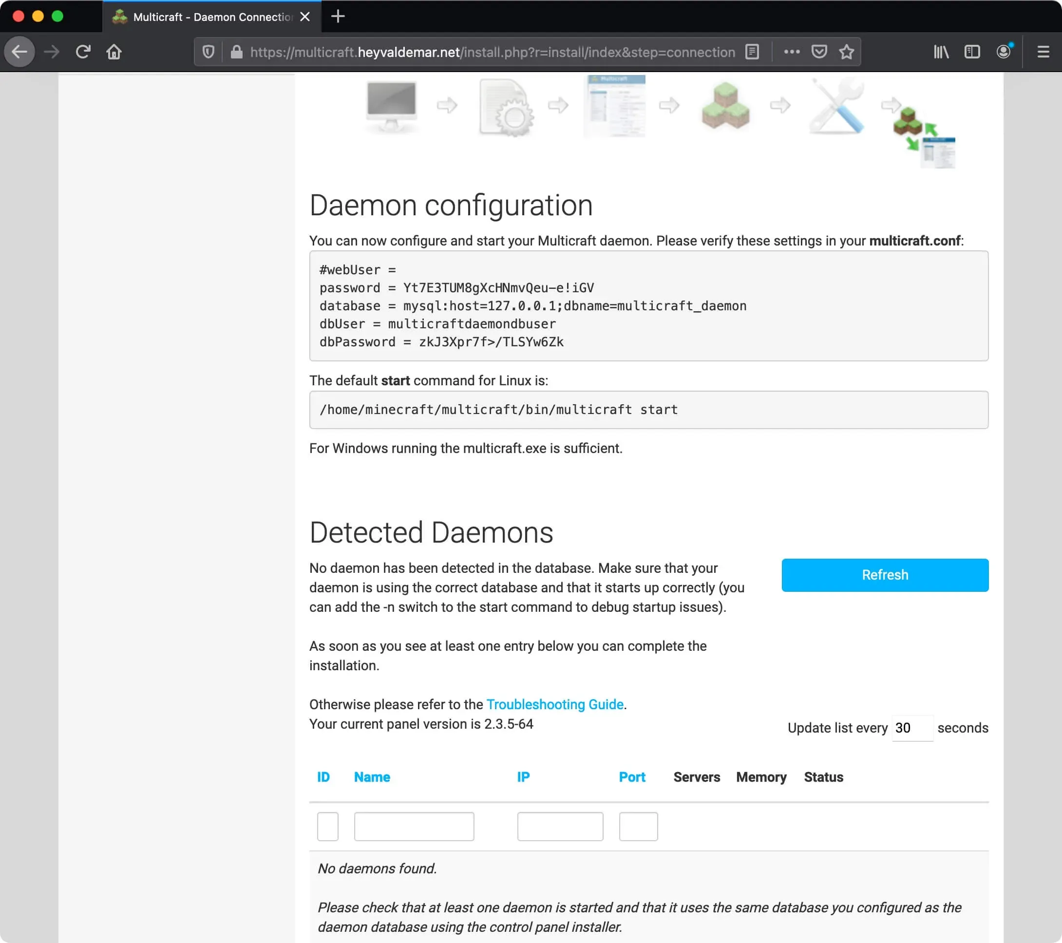 Install Multicraft on Ubuntu Server - Step 82