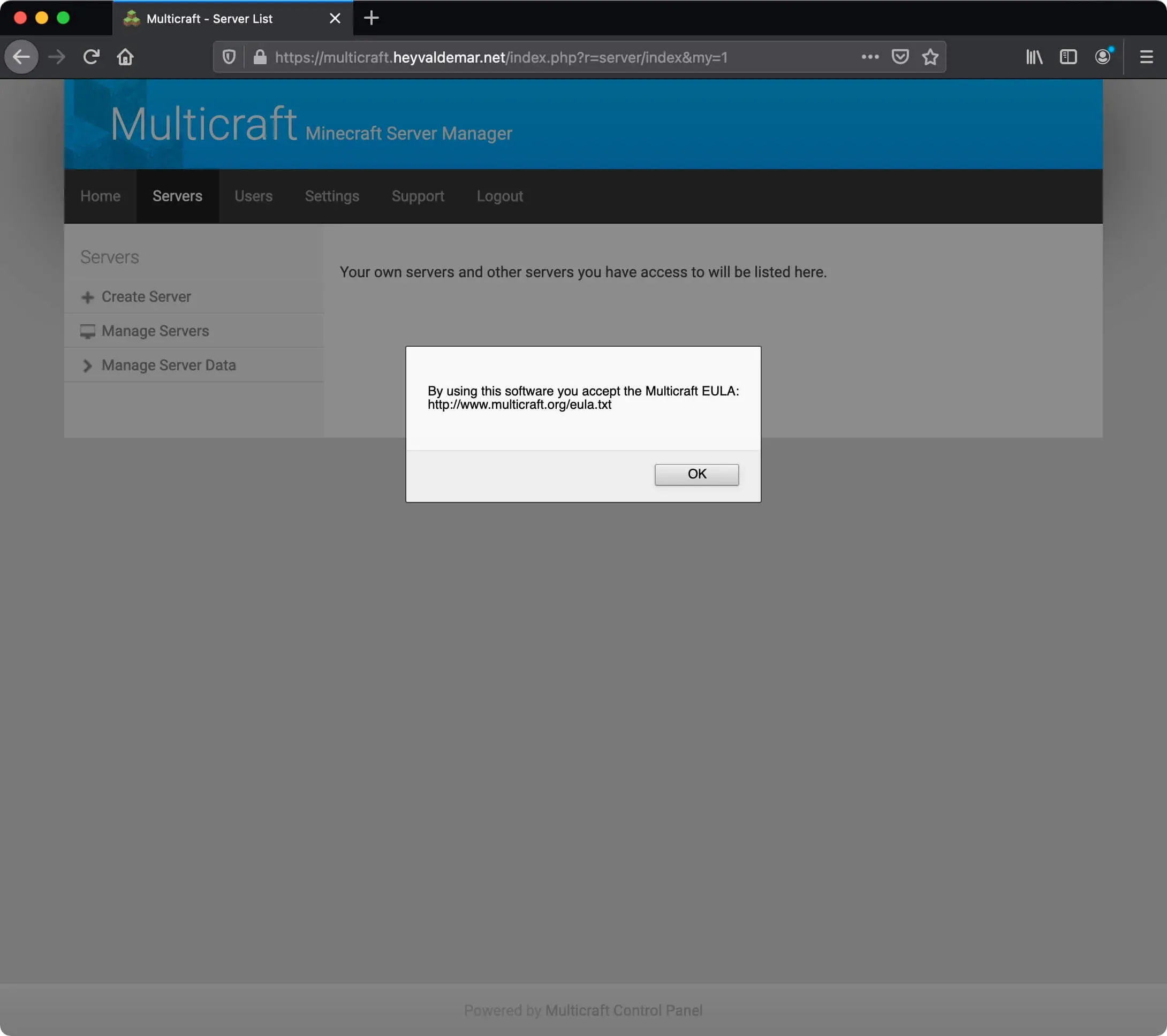 Install Multicraft on Ubuntu Server - Step 99