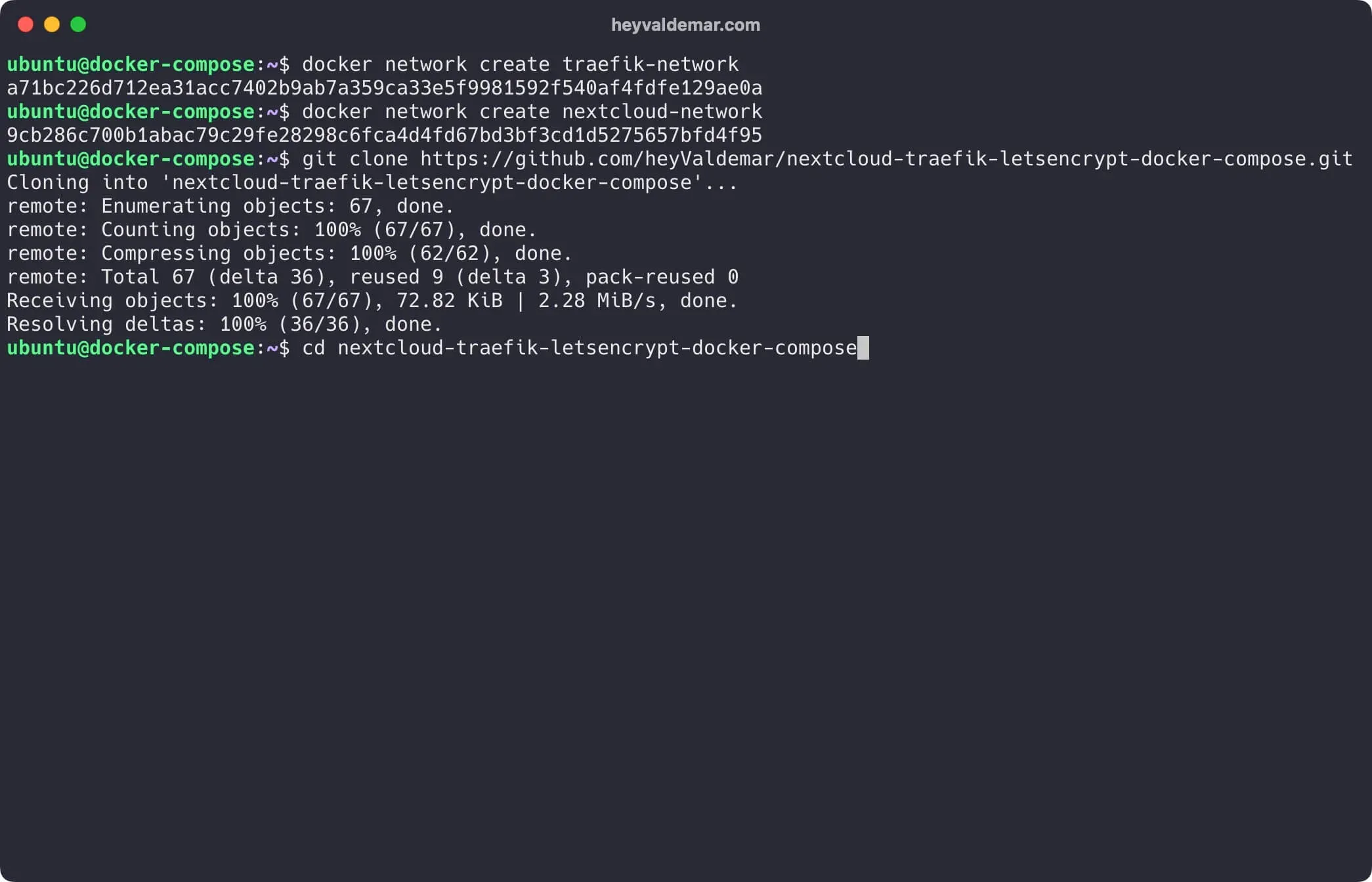 Install Nextcloud Using Docker Compose - Step 4