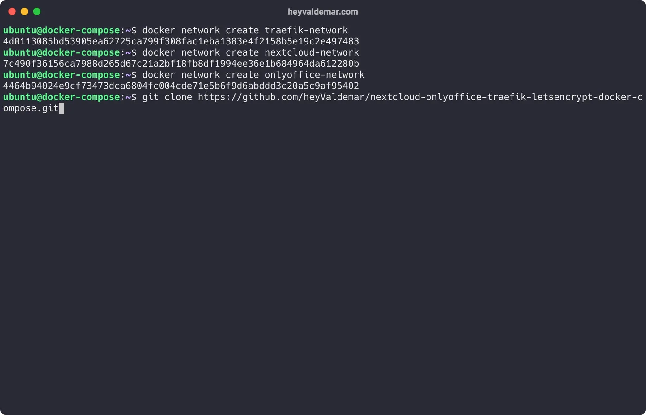 Install Nextcloud with OnlyOffice Using Docker Compose - Step 4