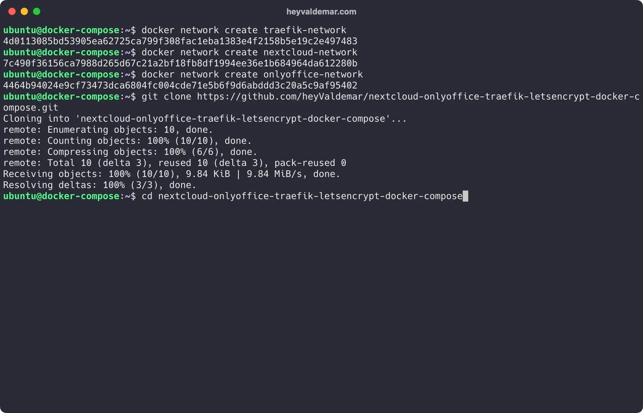 Install Nextcloud with OnlyOffice Using Docker Compose - Step 5