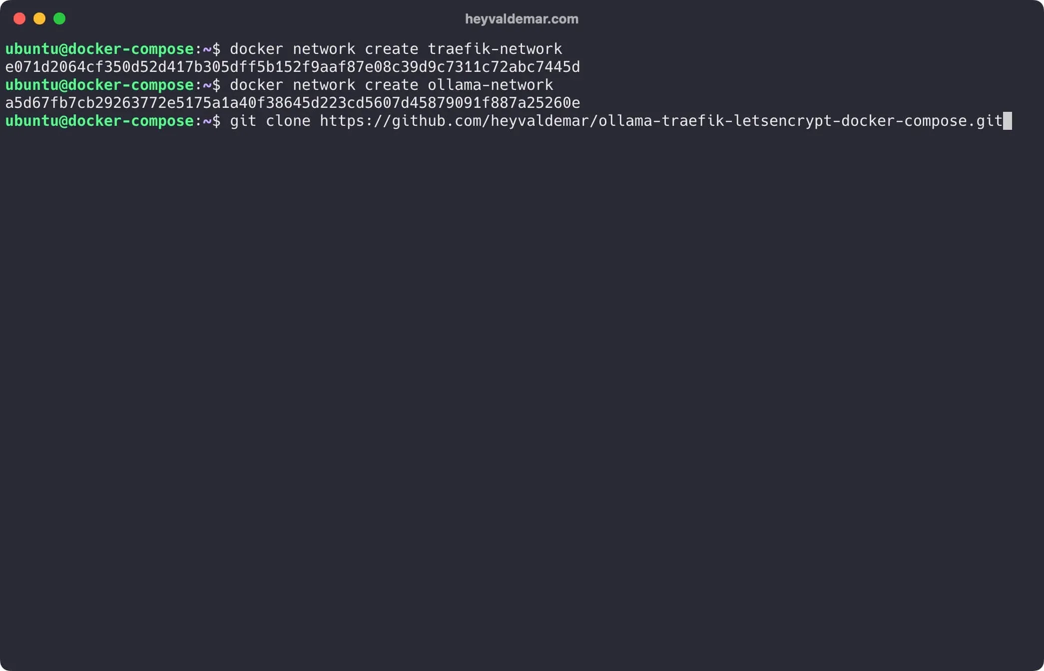 Install Ollama Using Docker Compose - Step 3