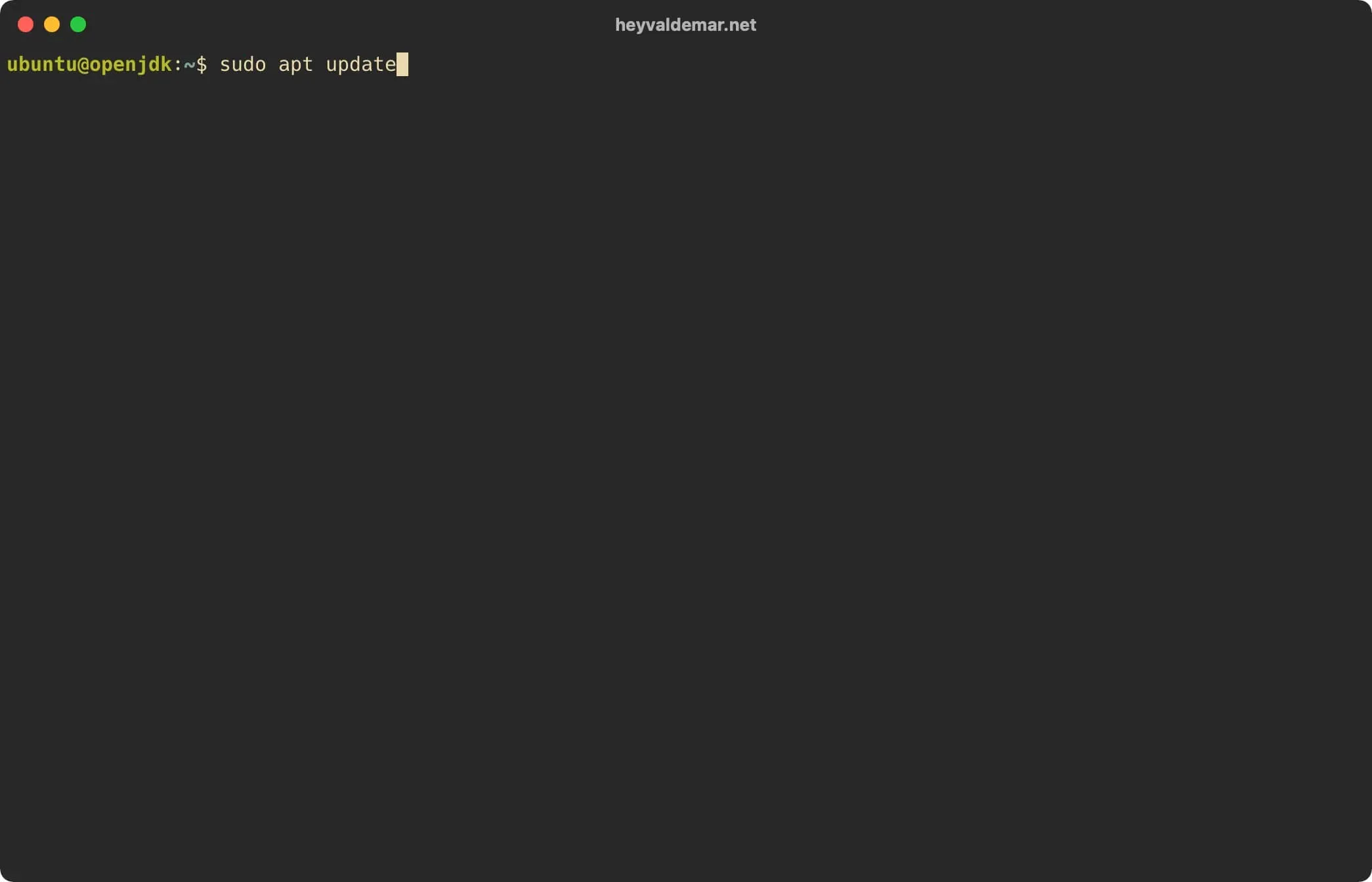 Install OpenJDK on Ubuntu Server - Step 1