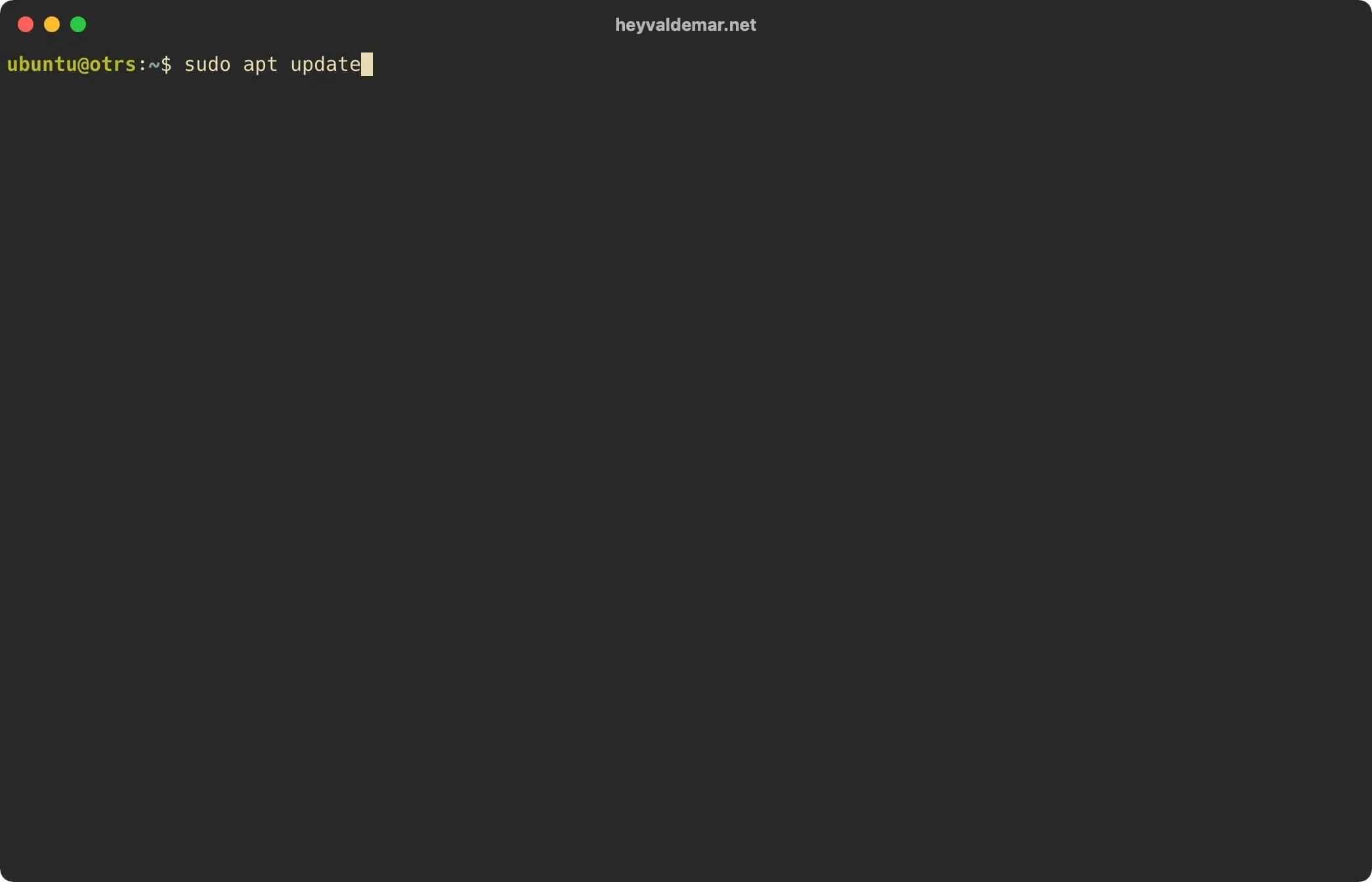 Install OTRS on Ubuntu Server - Step 1