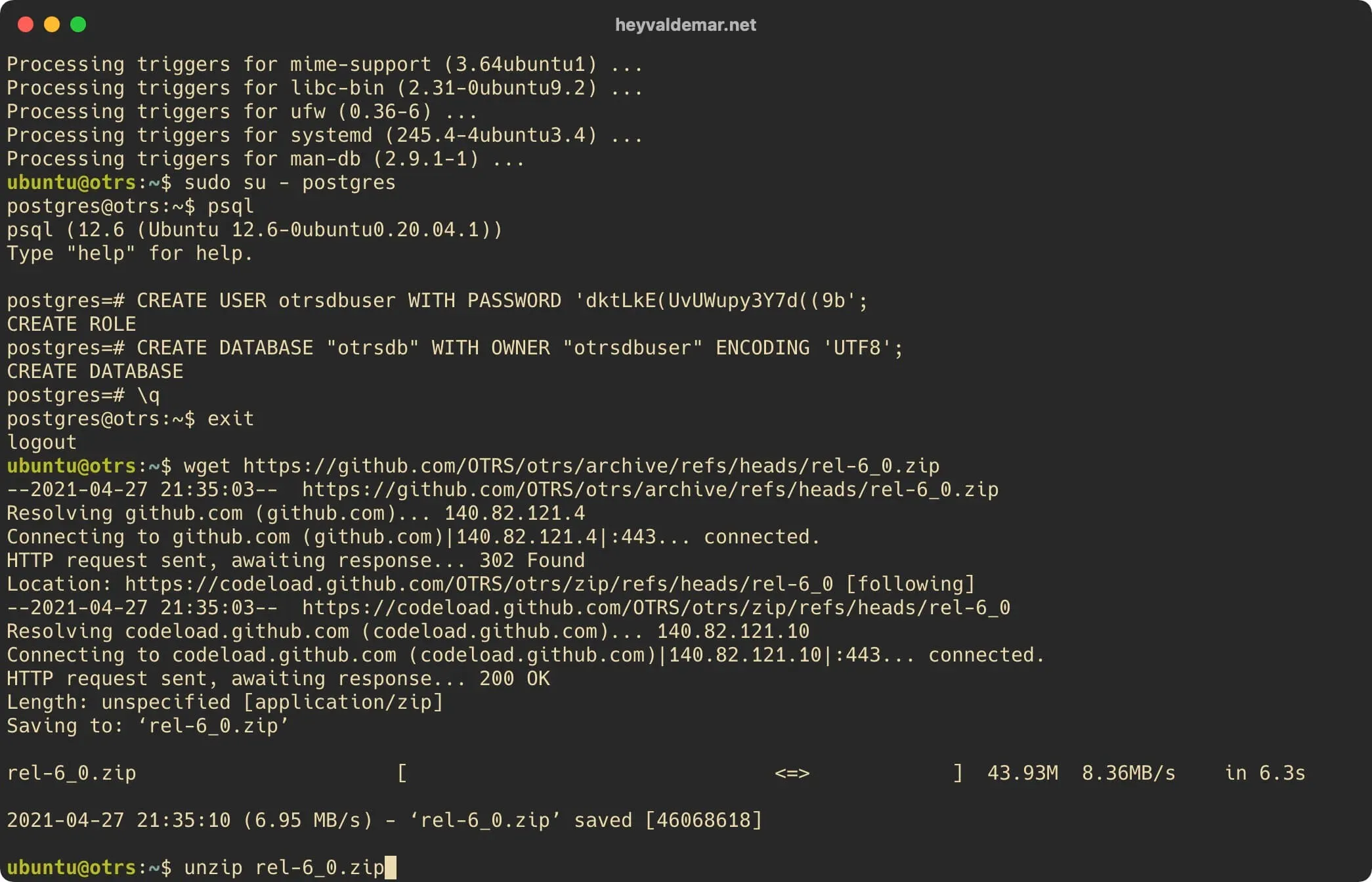 Install OTRS on Ubuntu Server - Step 10