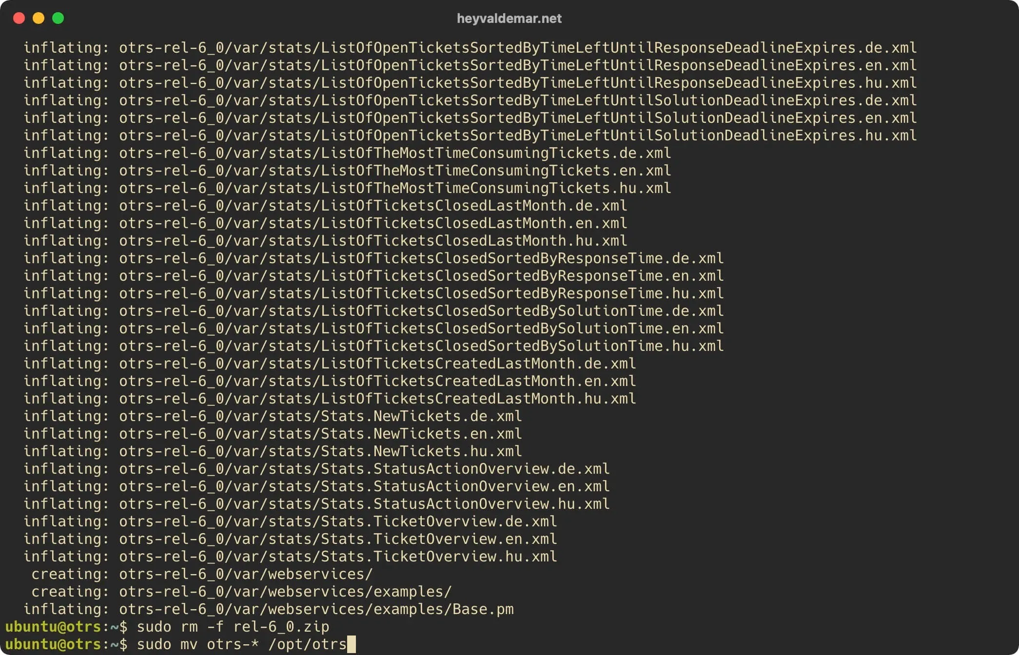 Install OTRS on Ubuntu Server - Step 12