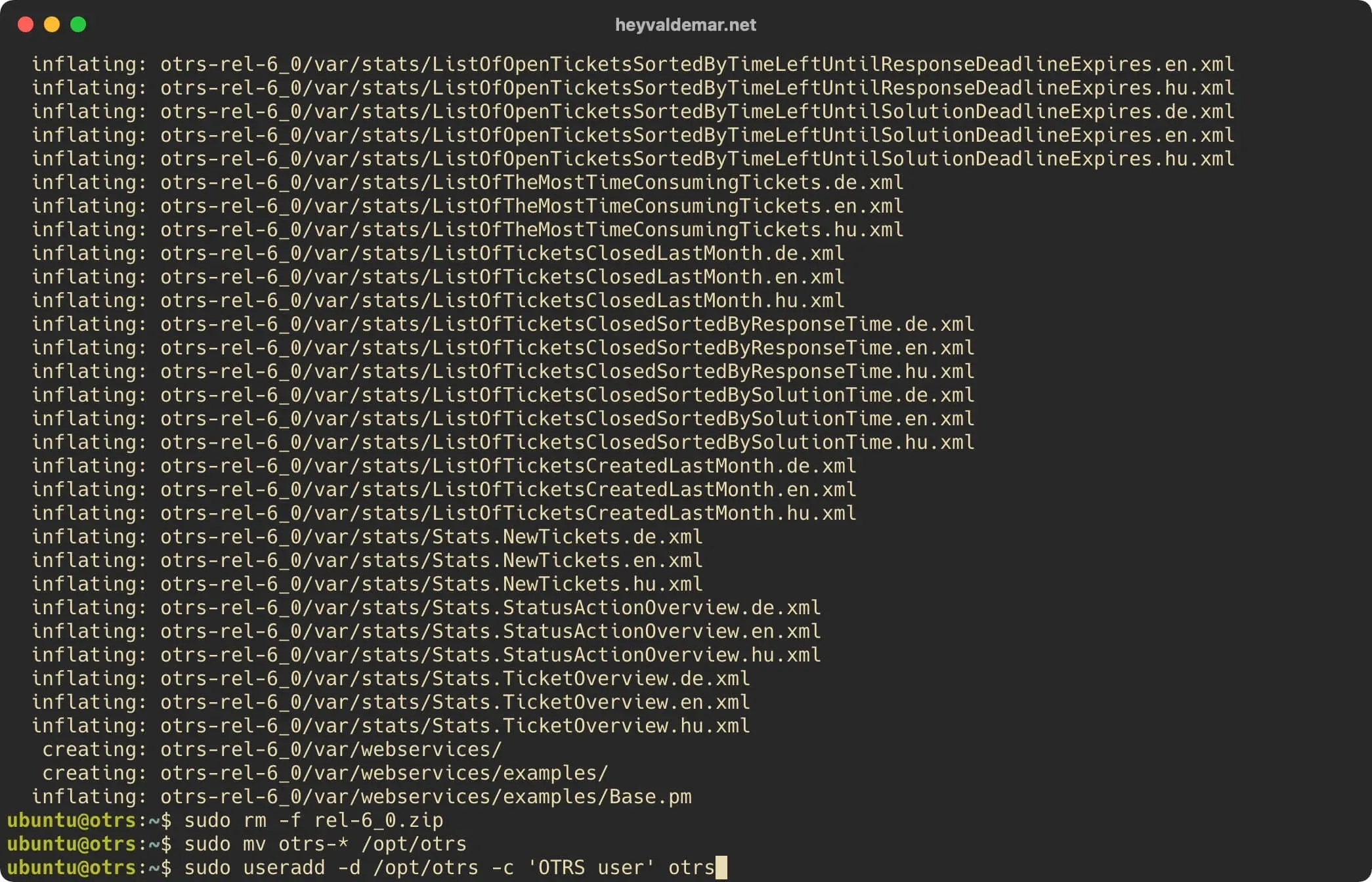 Install OTRS on Ubuntu Server - Step 13