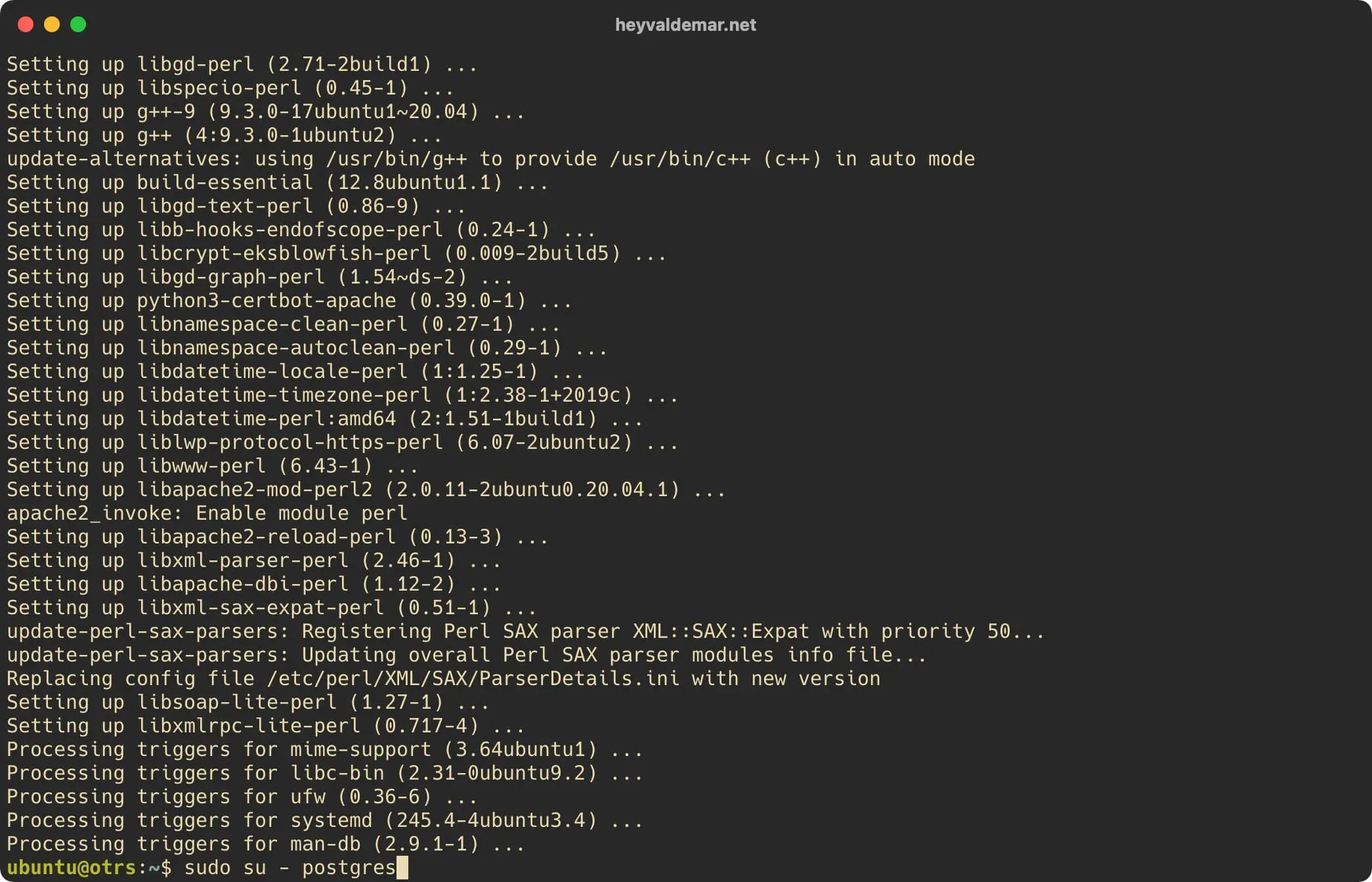 Install OTRS on Ubuntu Server - Step 3