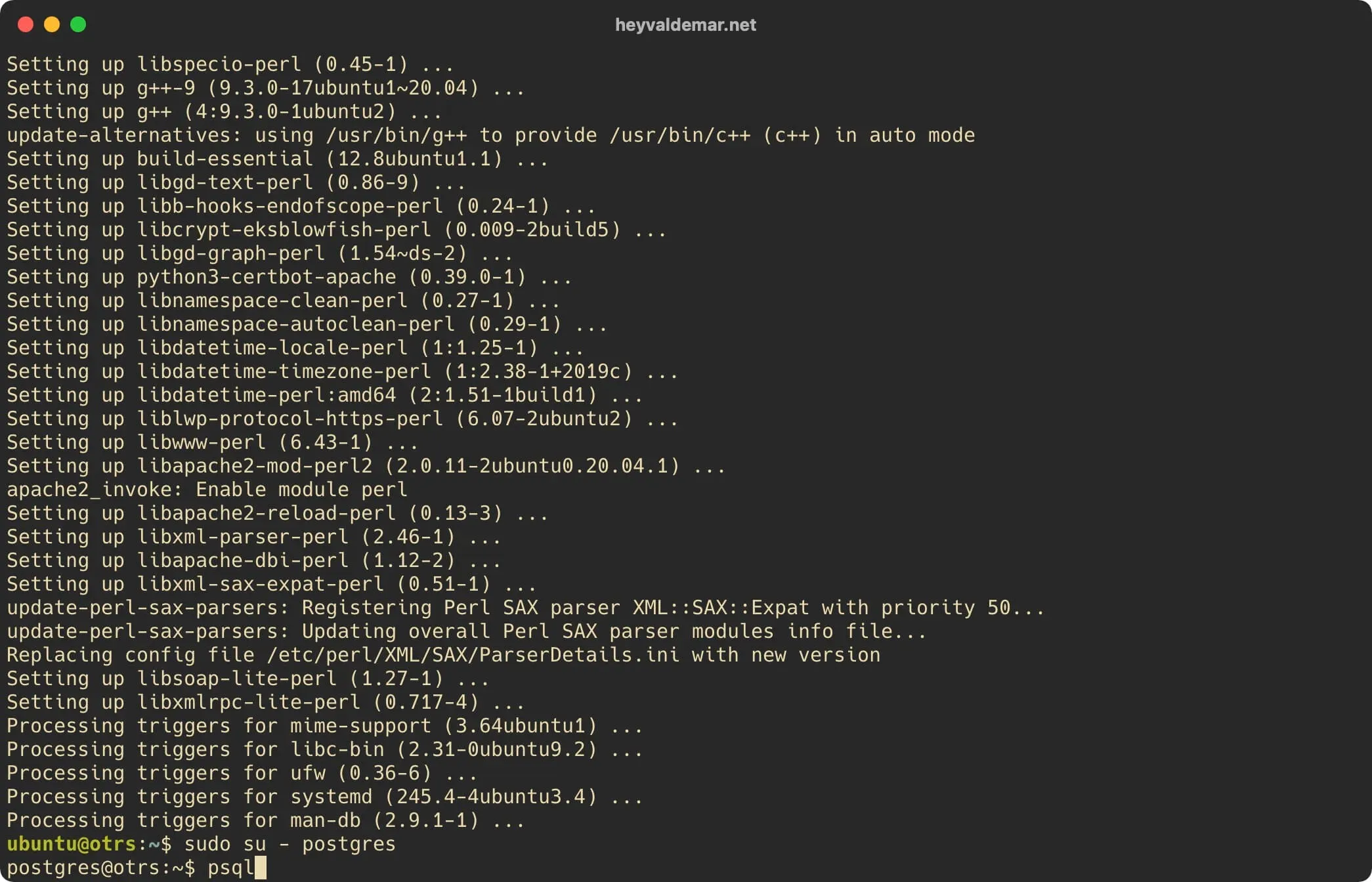 Install OTRS on Ubuntu Server - Step 4