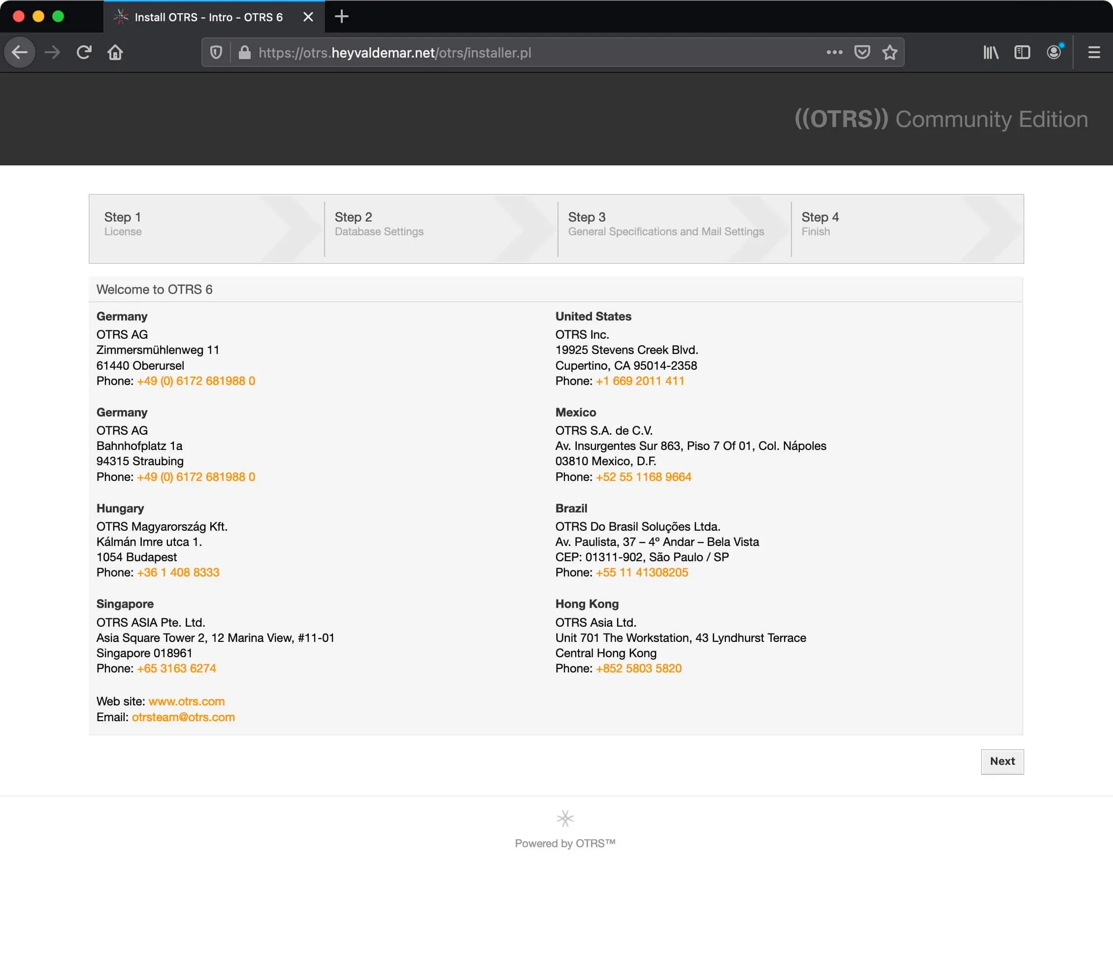 Install OTRS on Ubuntu Server - Step 58