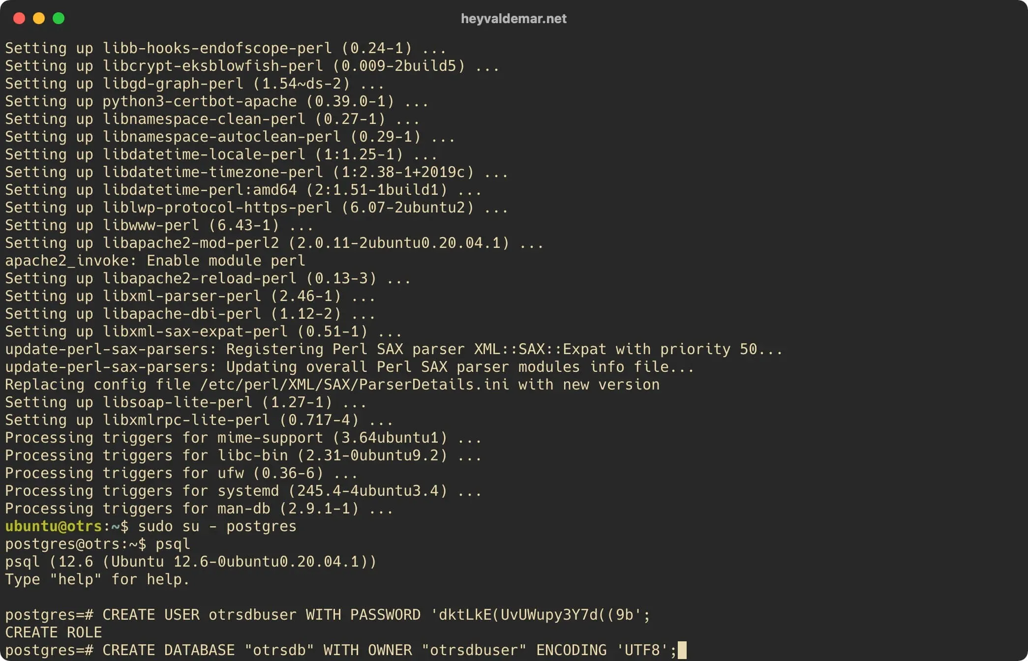 Install OTRS on Ubuntu Server - Step 6