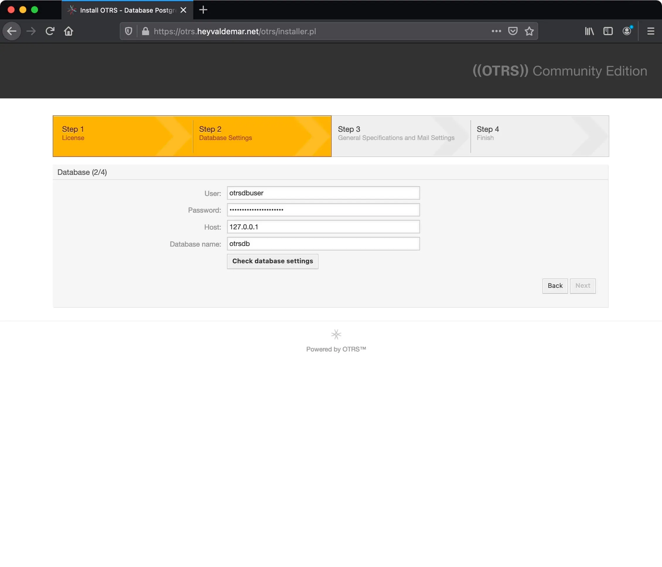 Install OTRS on Ubuntu Server - Step 61