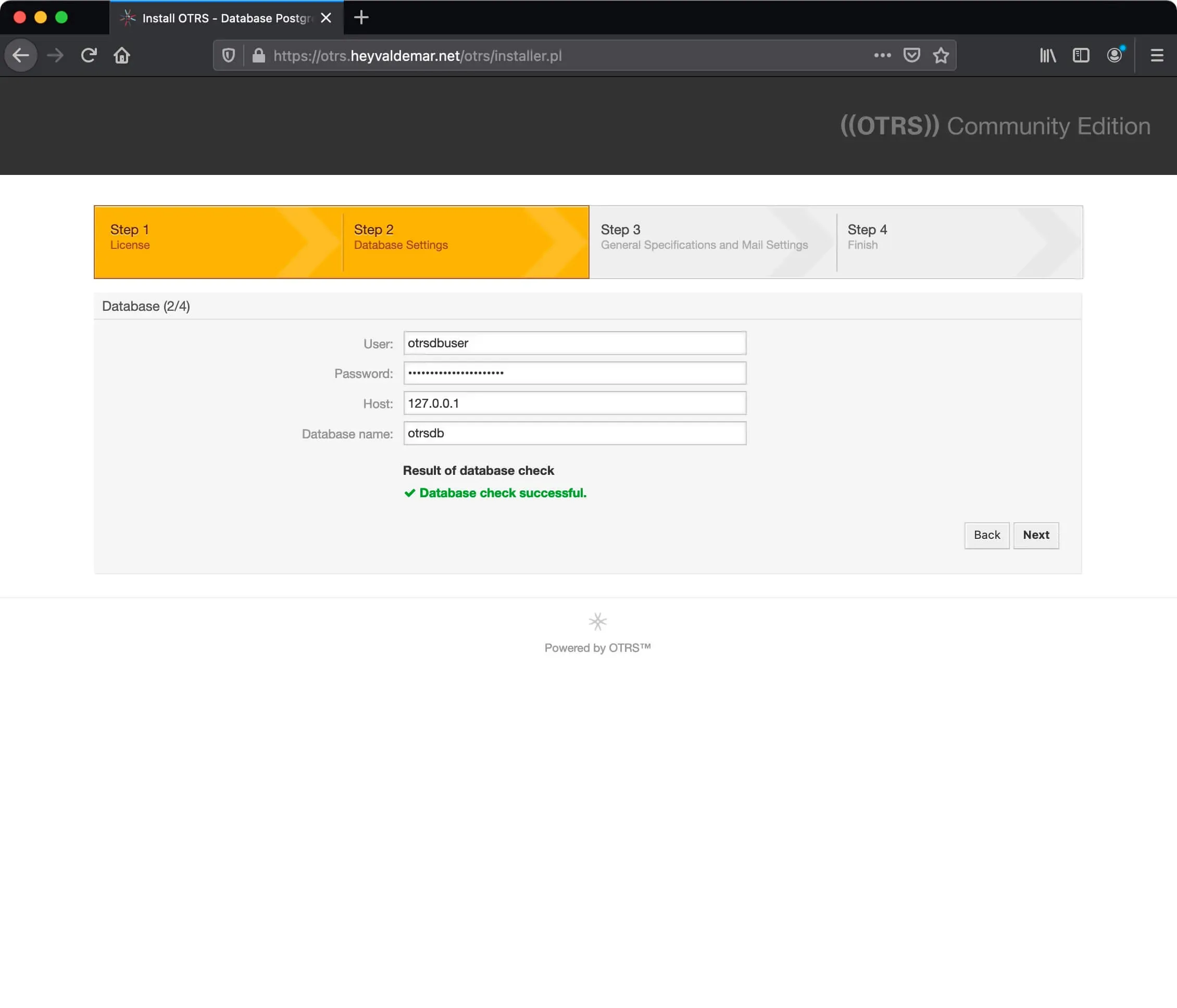 Install OTRS on Ubuntu Server - Step 62