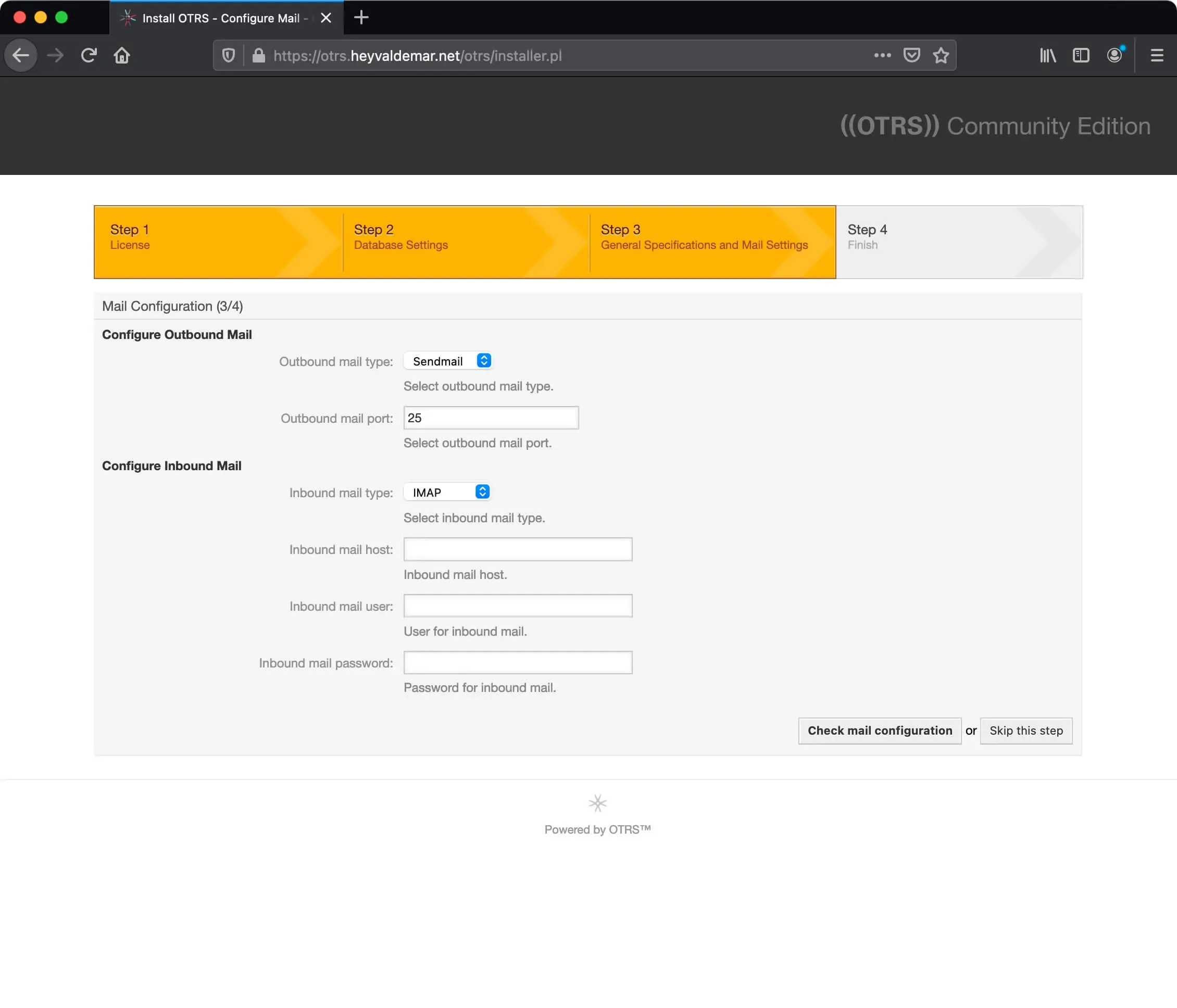 Install OTRS on Ubuntu Server - Step 65