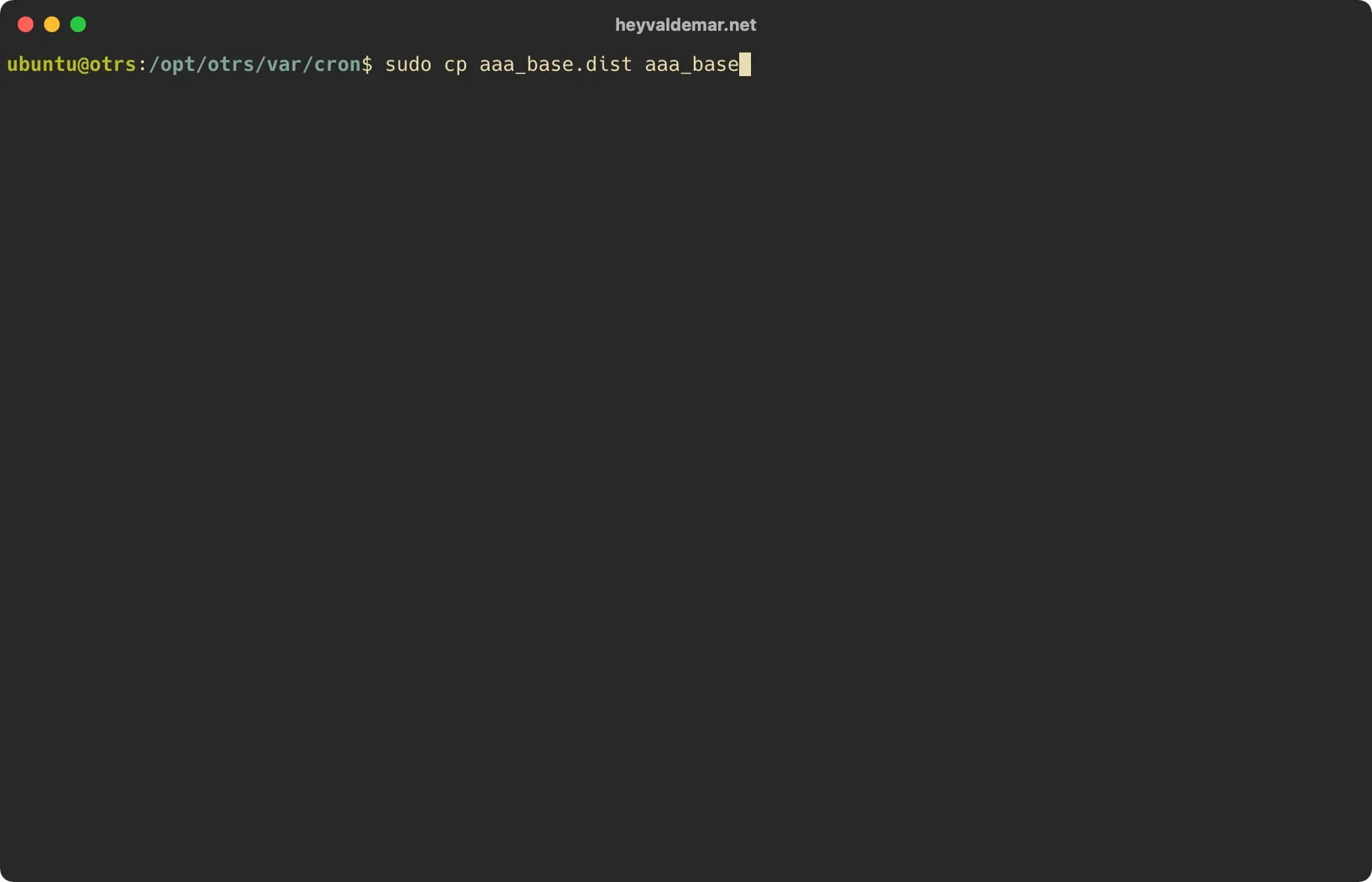 Install OTRS on Ubuntu Server - Step 69