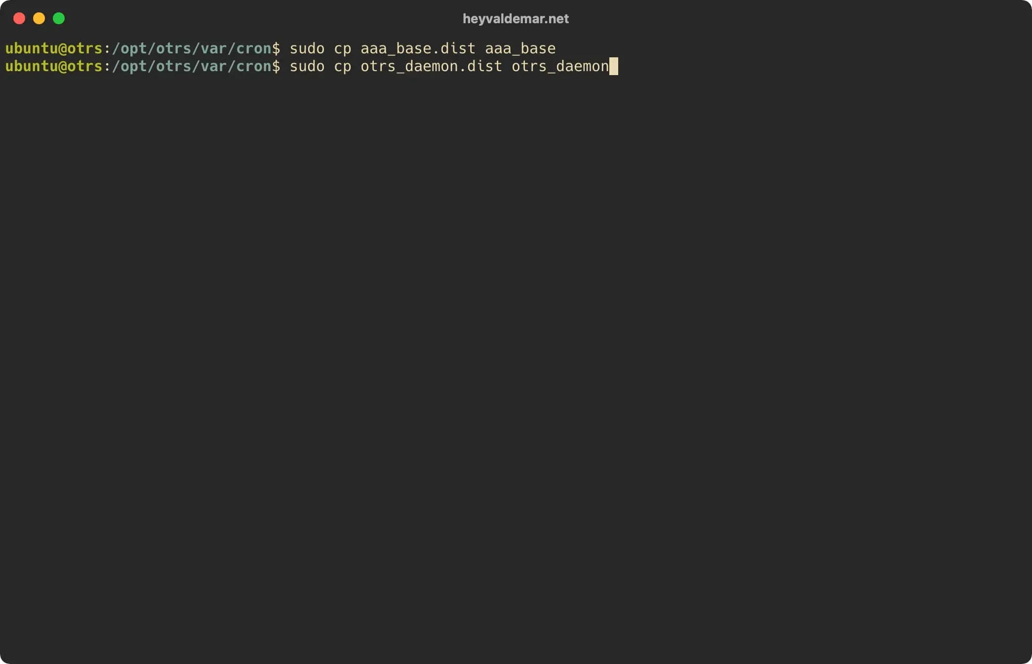 Install OTRS on Ubuntu Server - Step 70