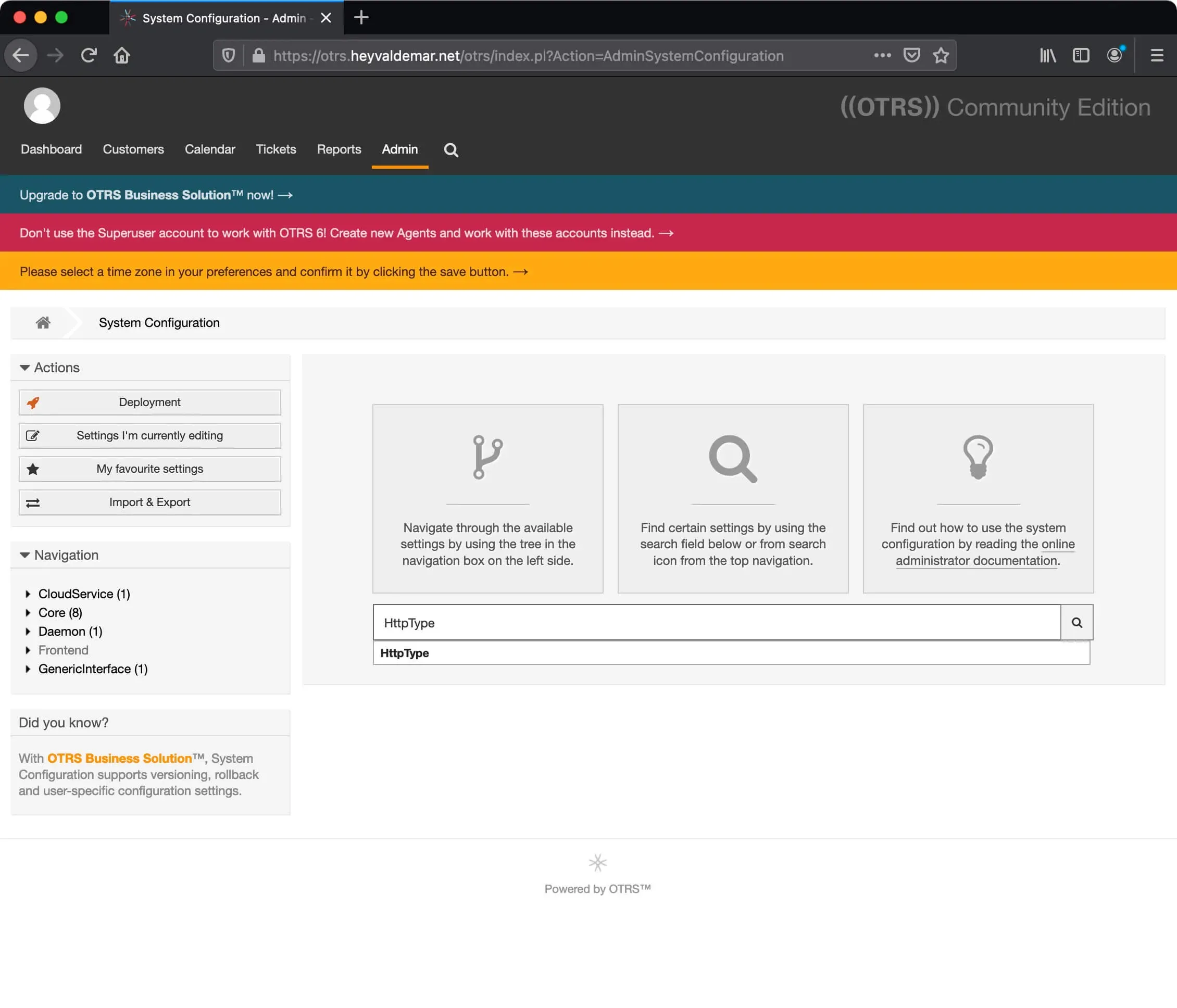 Install OTRS on Ubuntu Server - Step 75