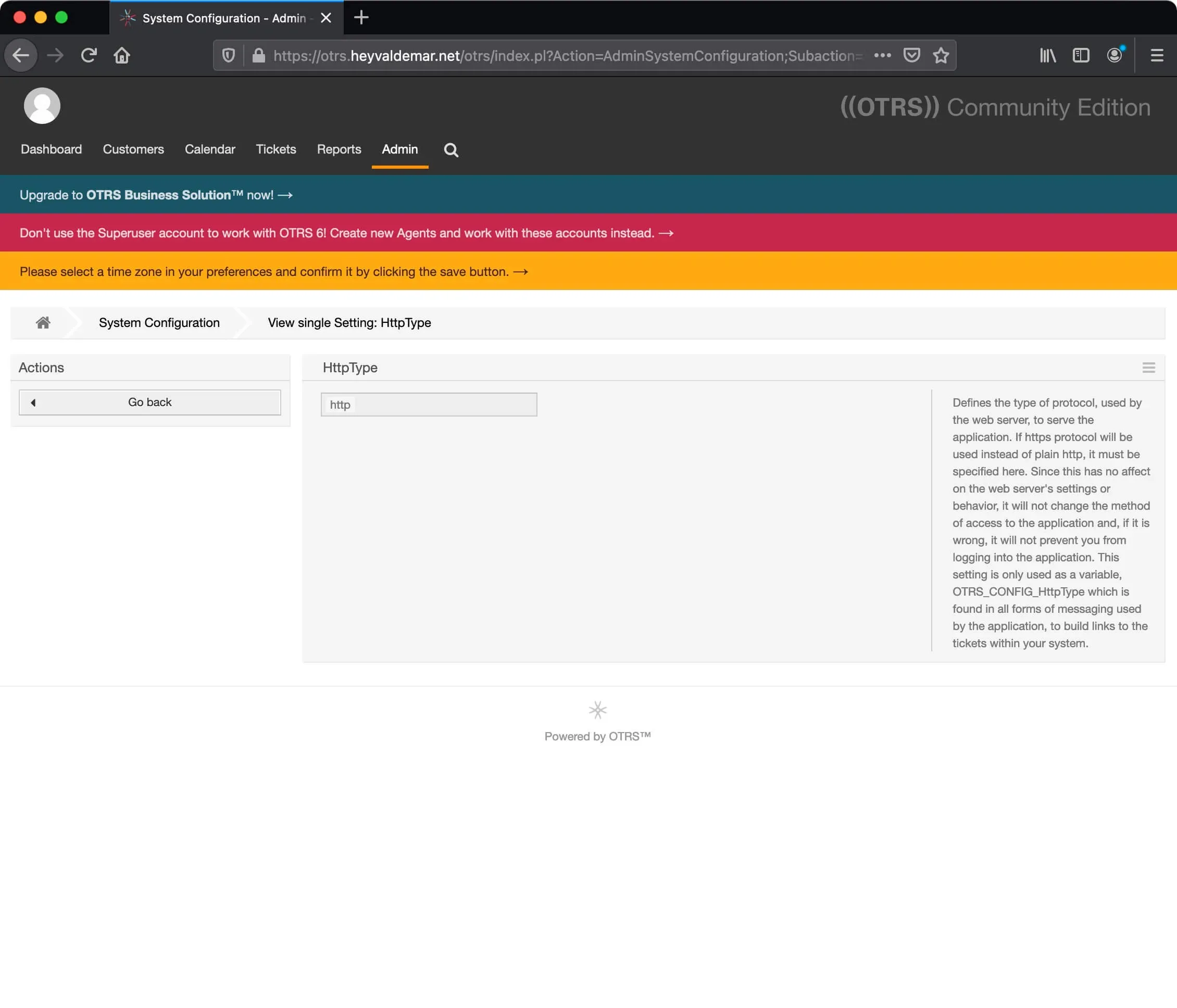 Install OTRS on Ubuntu Server - Step 76