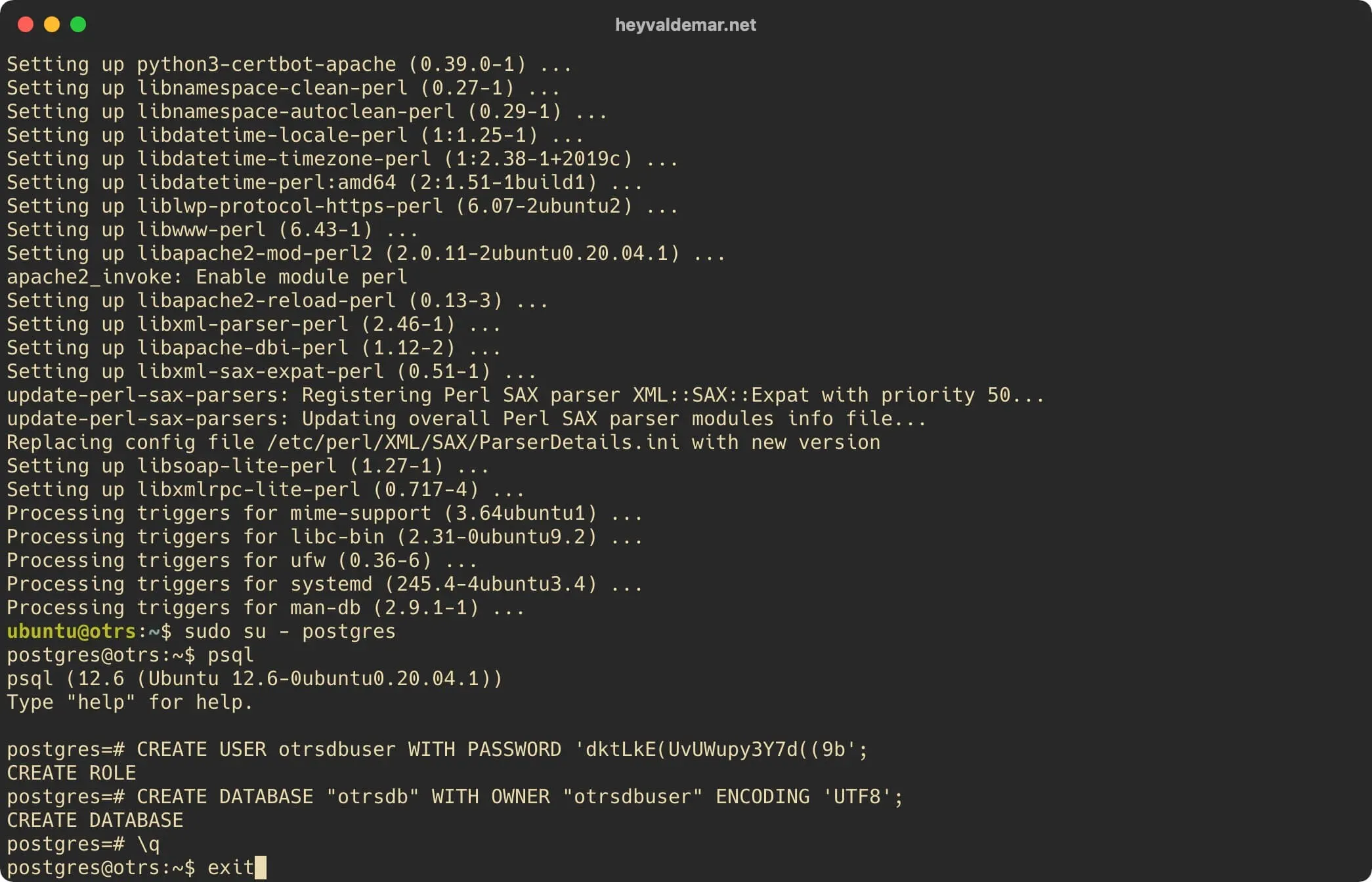 Install OTRS on Ubuntu Server - Step 8