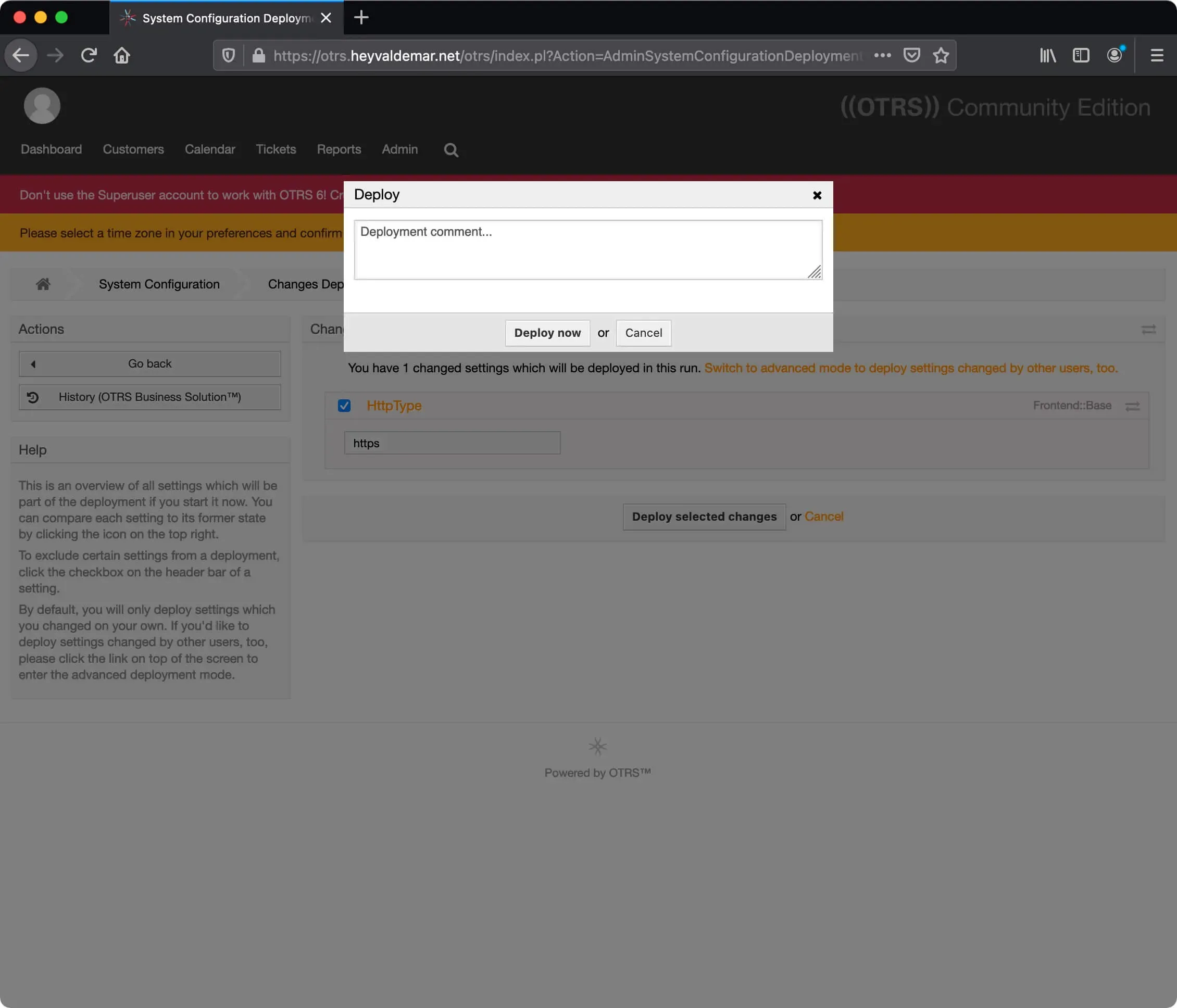 Install OTRS on Ubuntu Server - Step 80