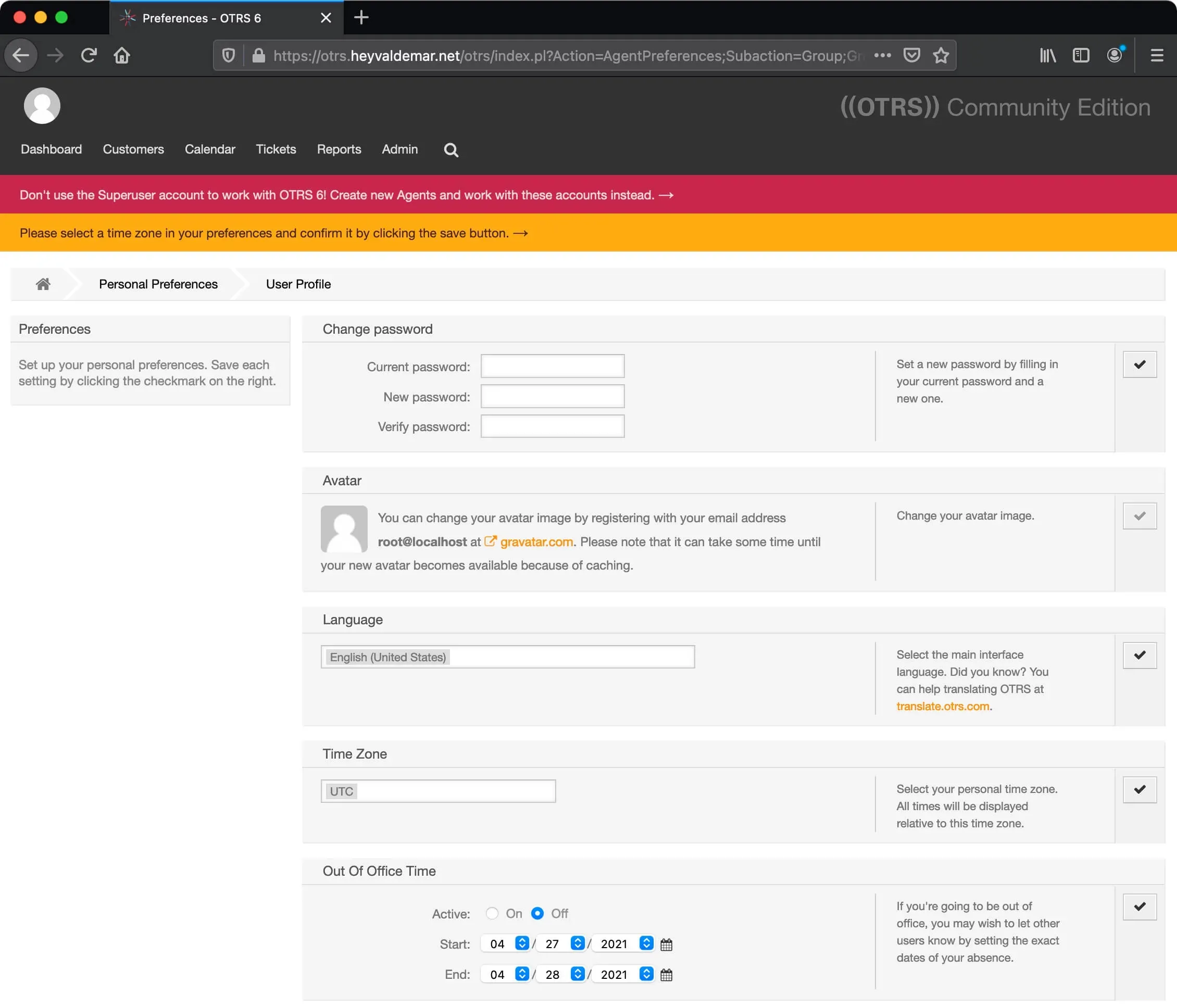 Install OTRS on Ubuntu Server - Step 82