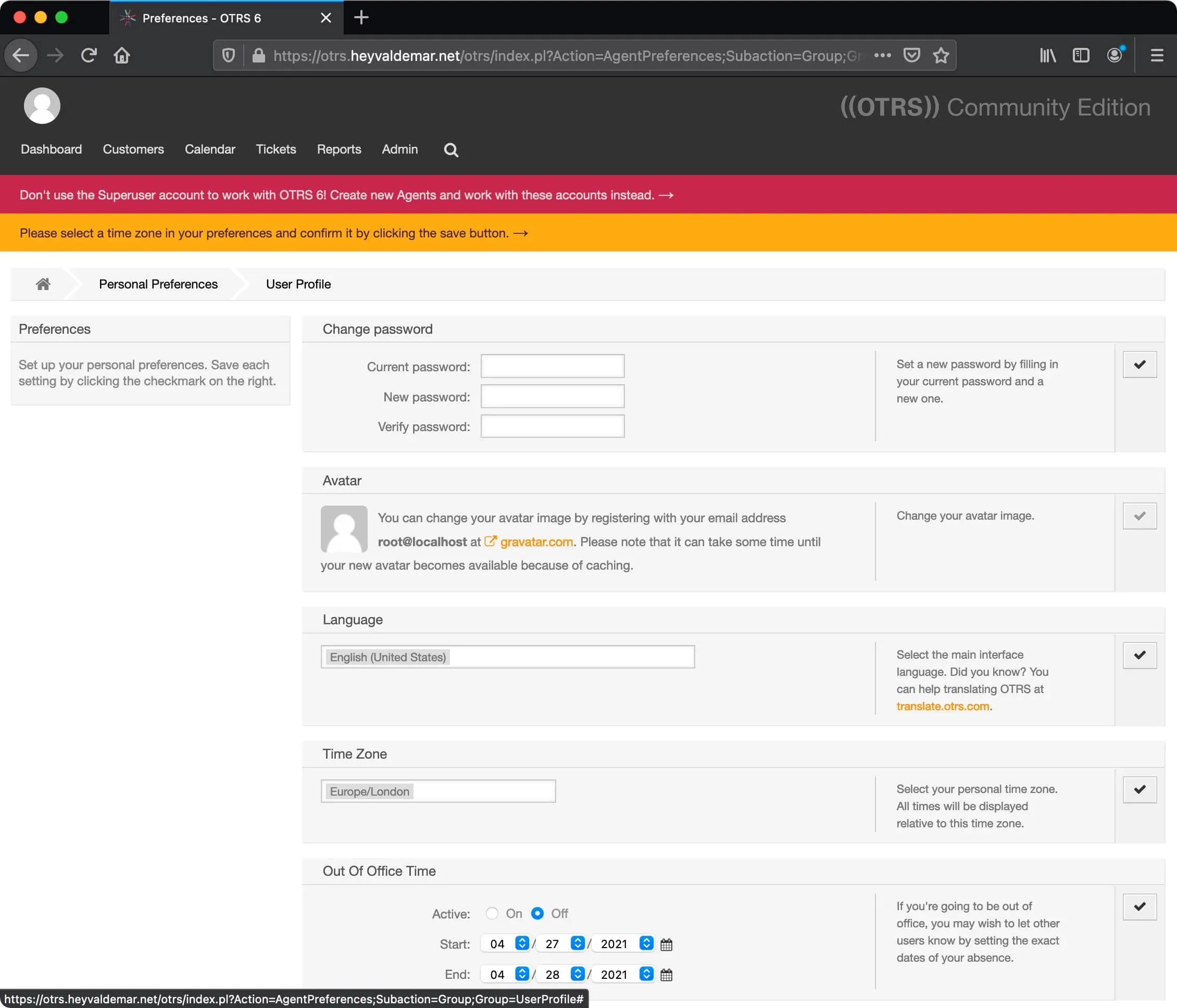 Install OTRS on Ubuntu Server - Step 83