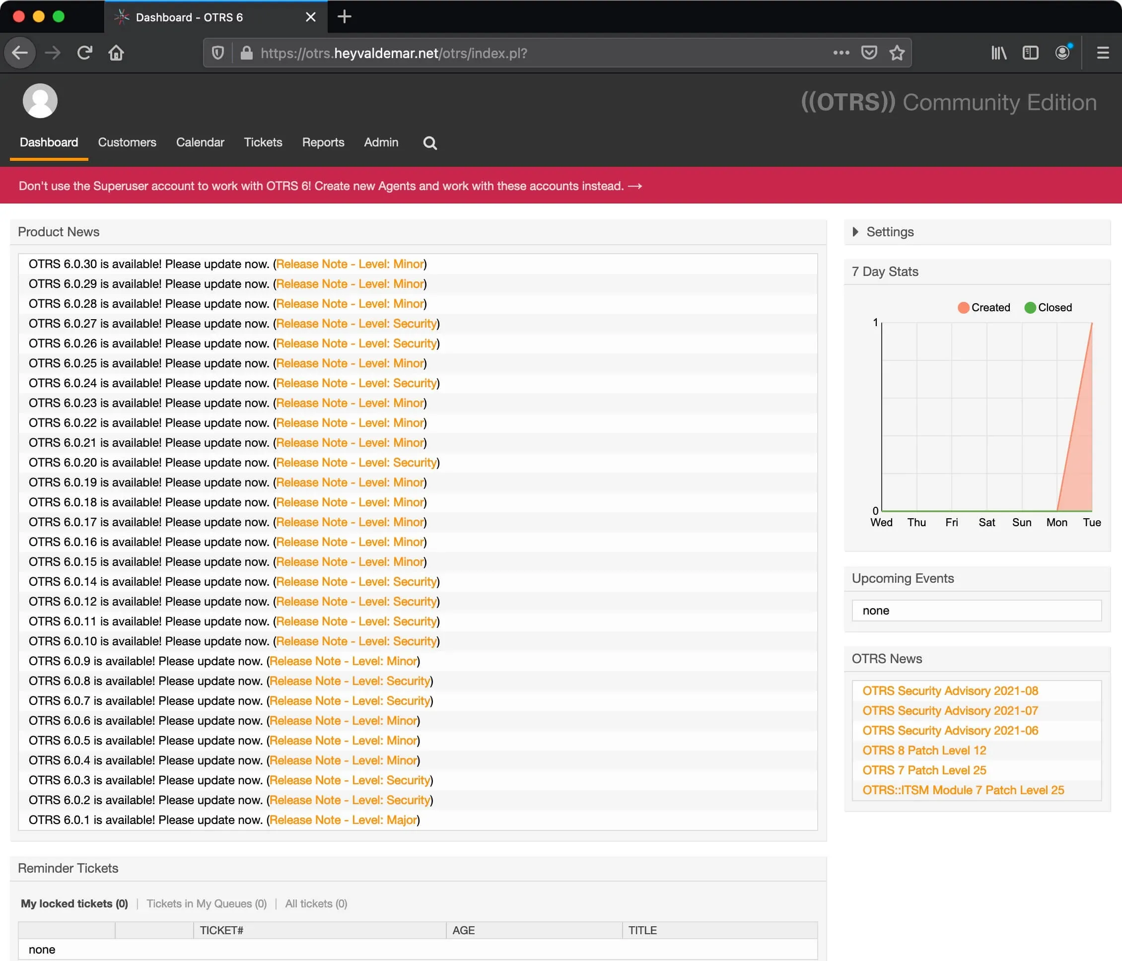 Install OTRS on Ubuntu Server - Step 84