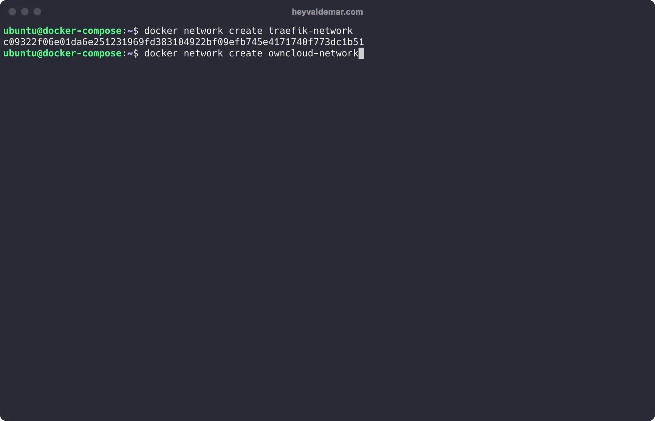 Install ownCloud Using Docker Compose - Step 2