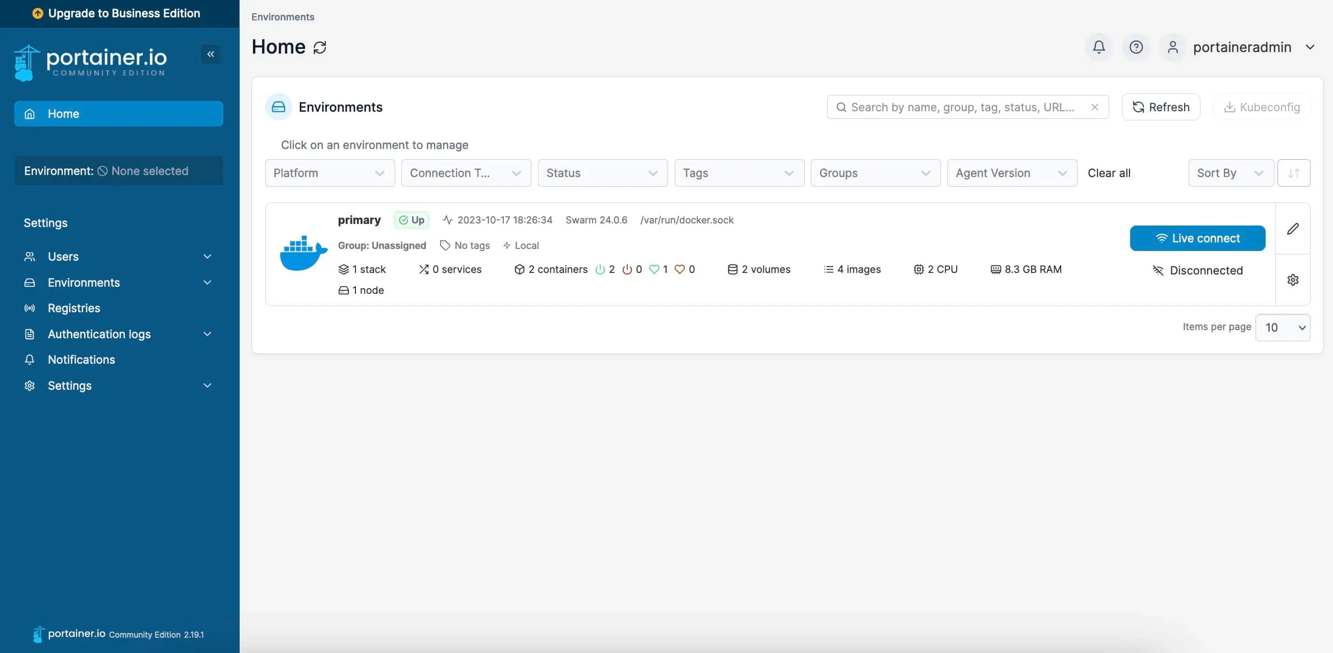 Install Portainer Using Docker Compose - Step 7