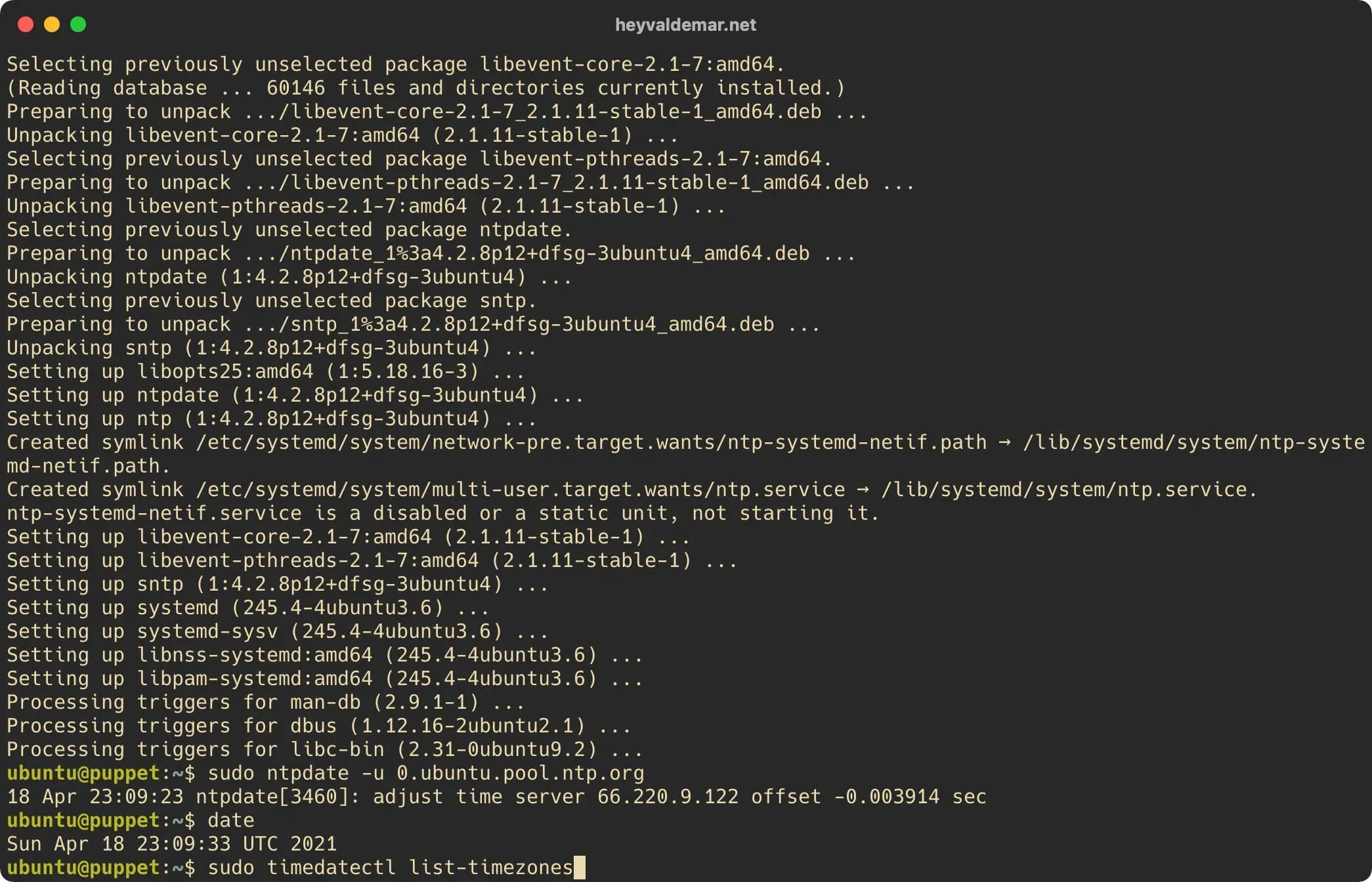 Install Puppet on Ubuntu Server - Step 10