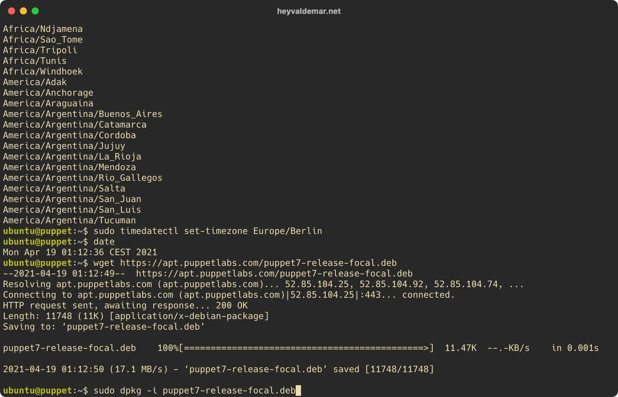 Install Puppet on Ubuntu Server - Step 14